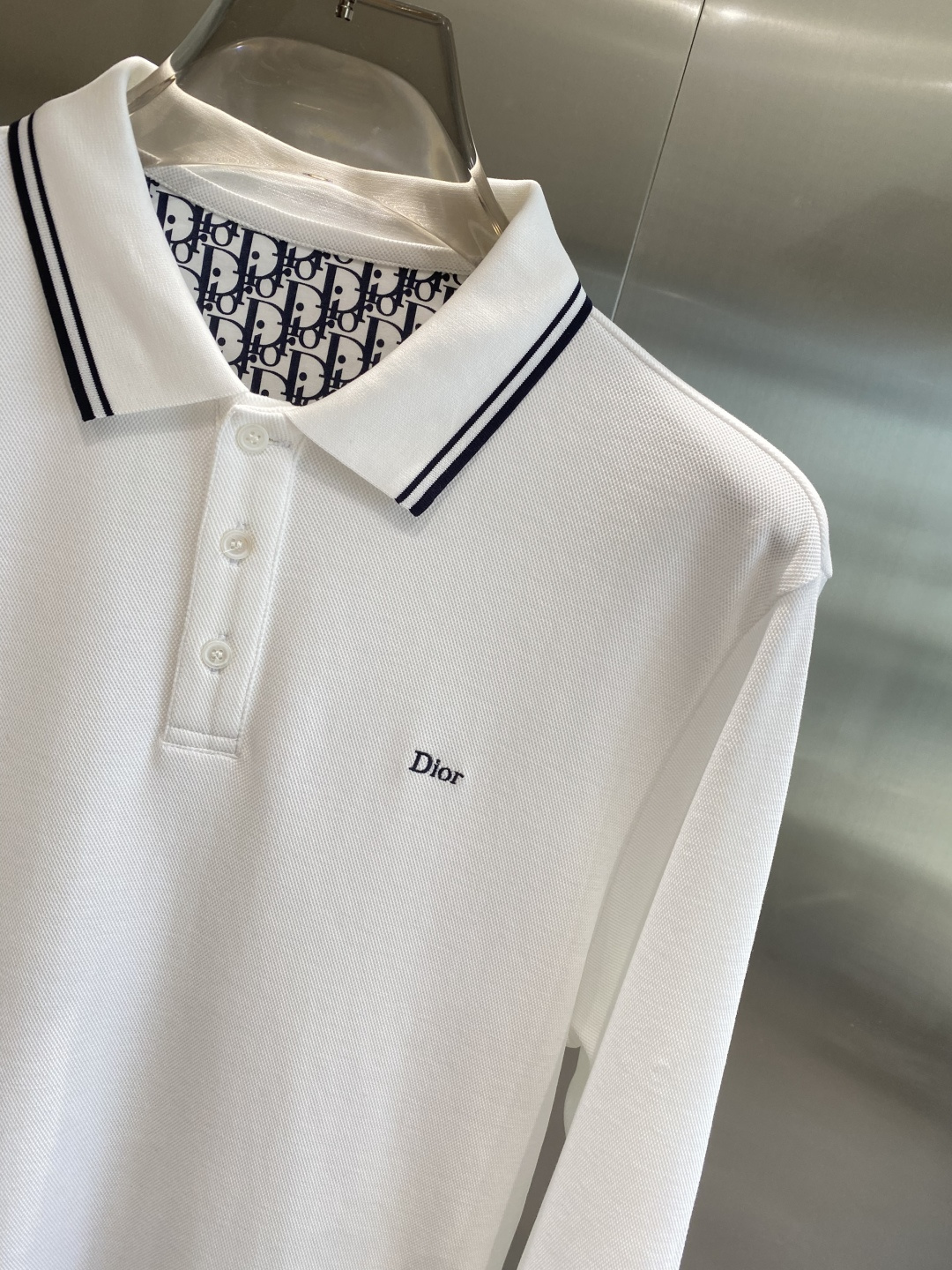 《𝙉𝙚𝙬🖤🤍迪家》2025男士商务休闲纯色翻领长袖POLO衫#客供进口100%珠地棉面料，甄选上等长绒棉