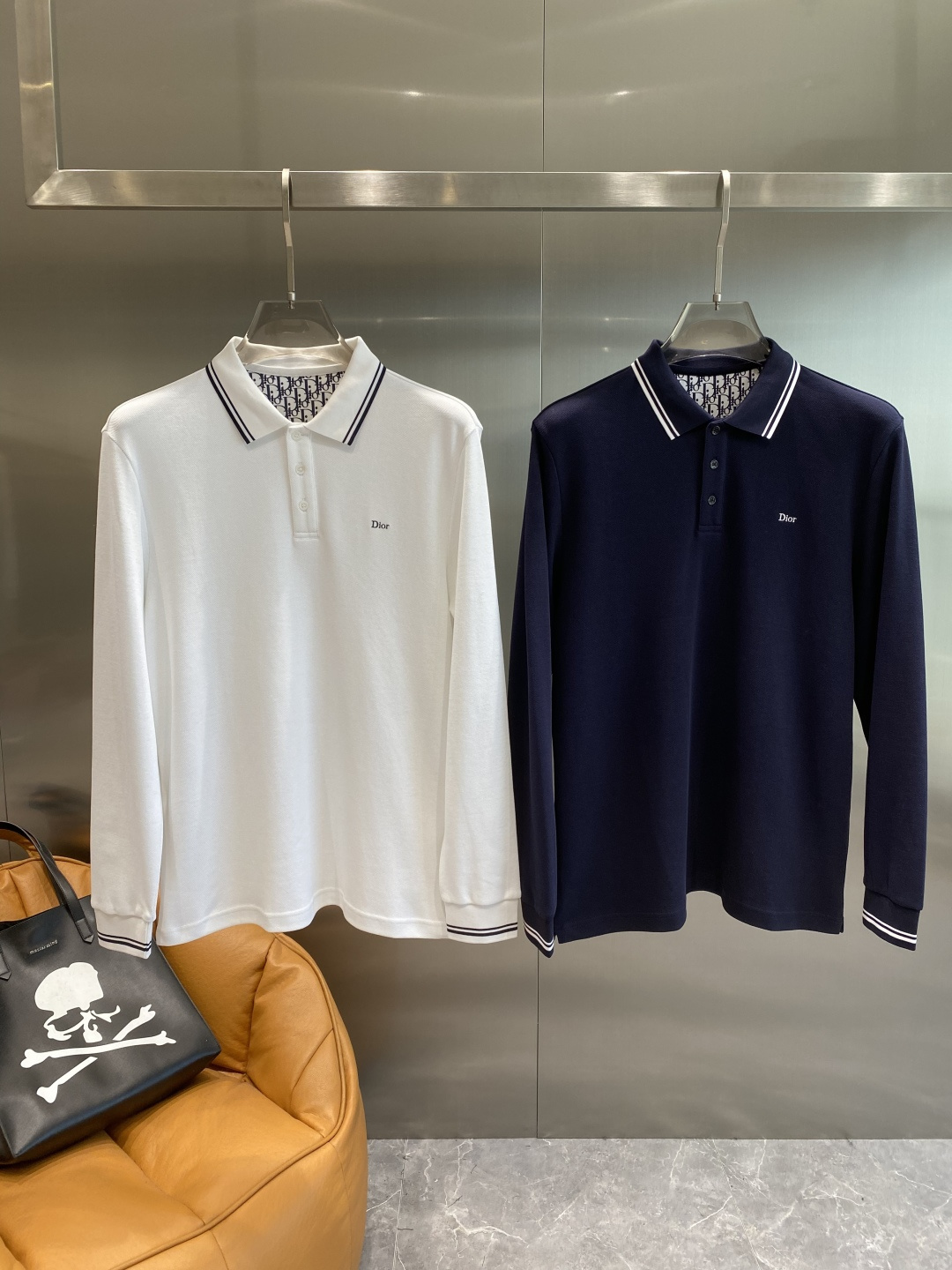 《𝙉𝙚𝙬🖤🤍迪家》2025男士商务休闲纯色翻领长袖POLO衫#客供进口100%珠地棉面料，甄选上等长绒棉