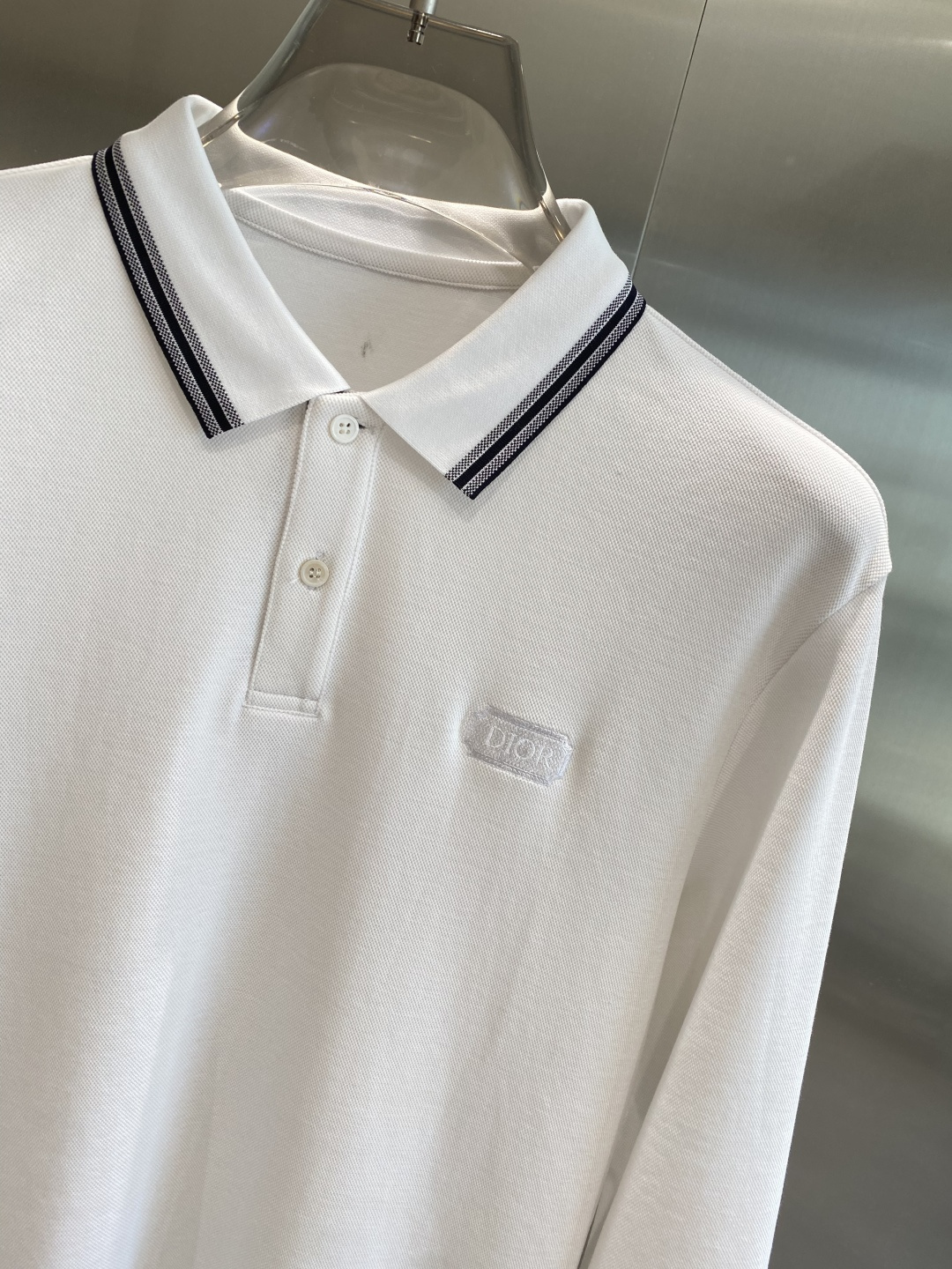 《𝙉𝙚𝙬🖤🤍迪家》2025男士商务休闲纯色翻领长袖POLO衫#客供进口100%珠地棉面料，甄选上等长绒棉