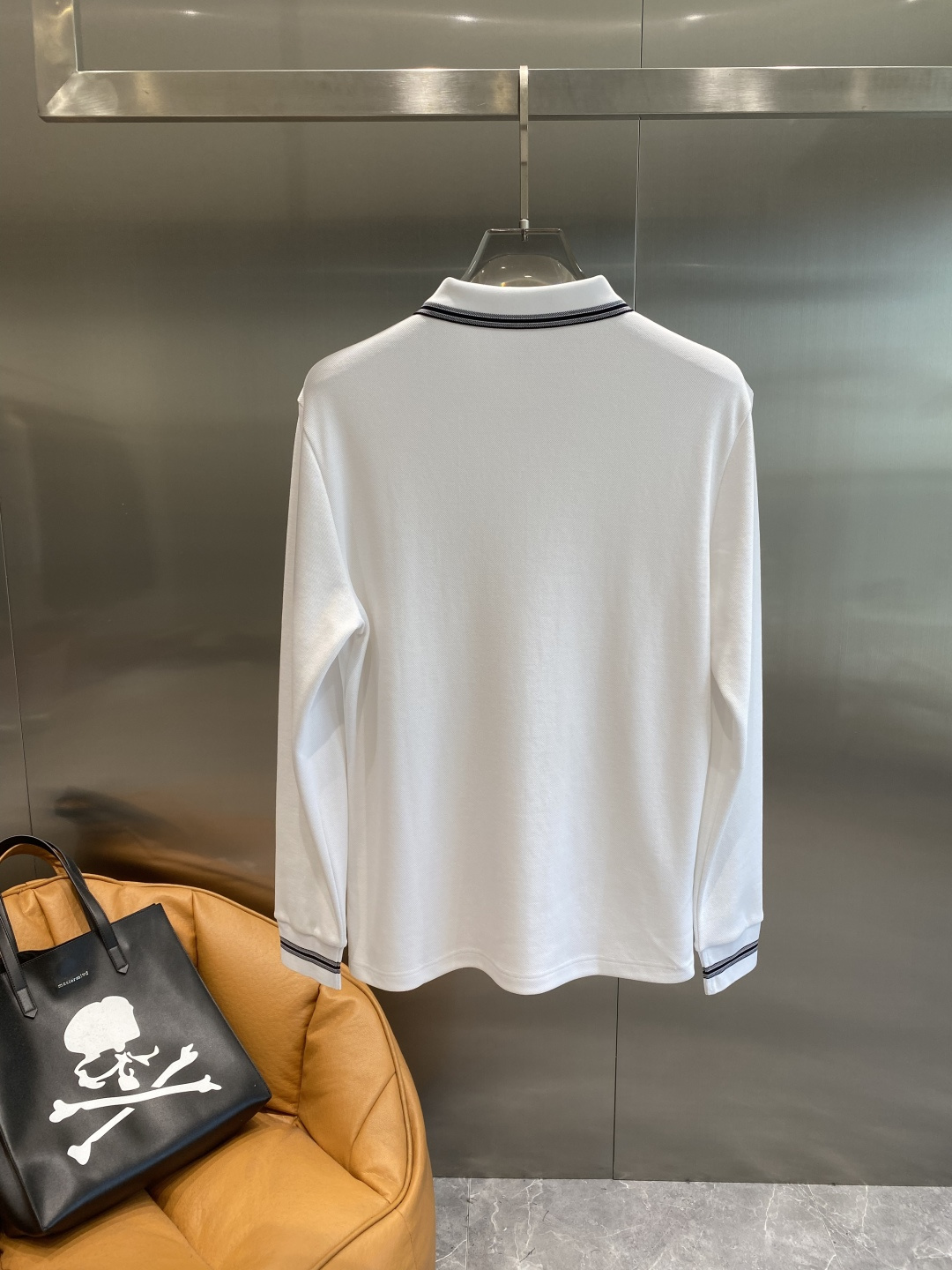 《𝙉𝙚𝙬🖤🤍迪家》2025男士商务休闲纯色翻领长袖POLO衫#客供进口100%珠地棉面料，甄选上等长绒棉