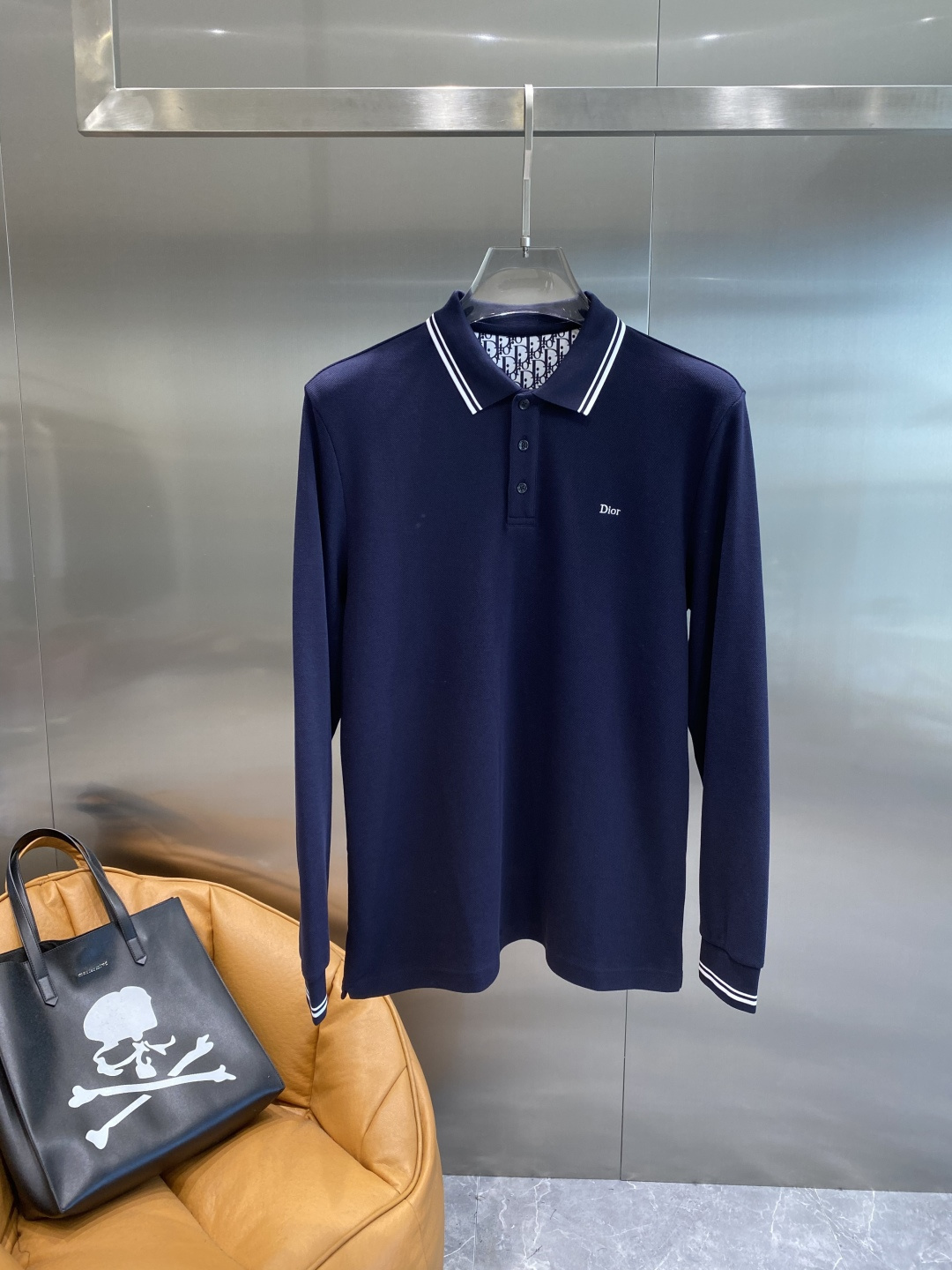 《𝙉𝙚𝙬🖤🤍迪家》2025男士商务休闲纯色翻领长袖POLO衫#客供进口100%珠地棉面料，甄选上等长绒棉