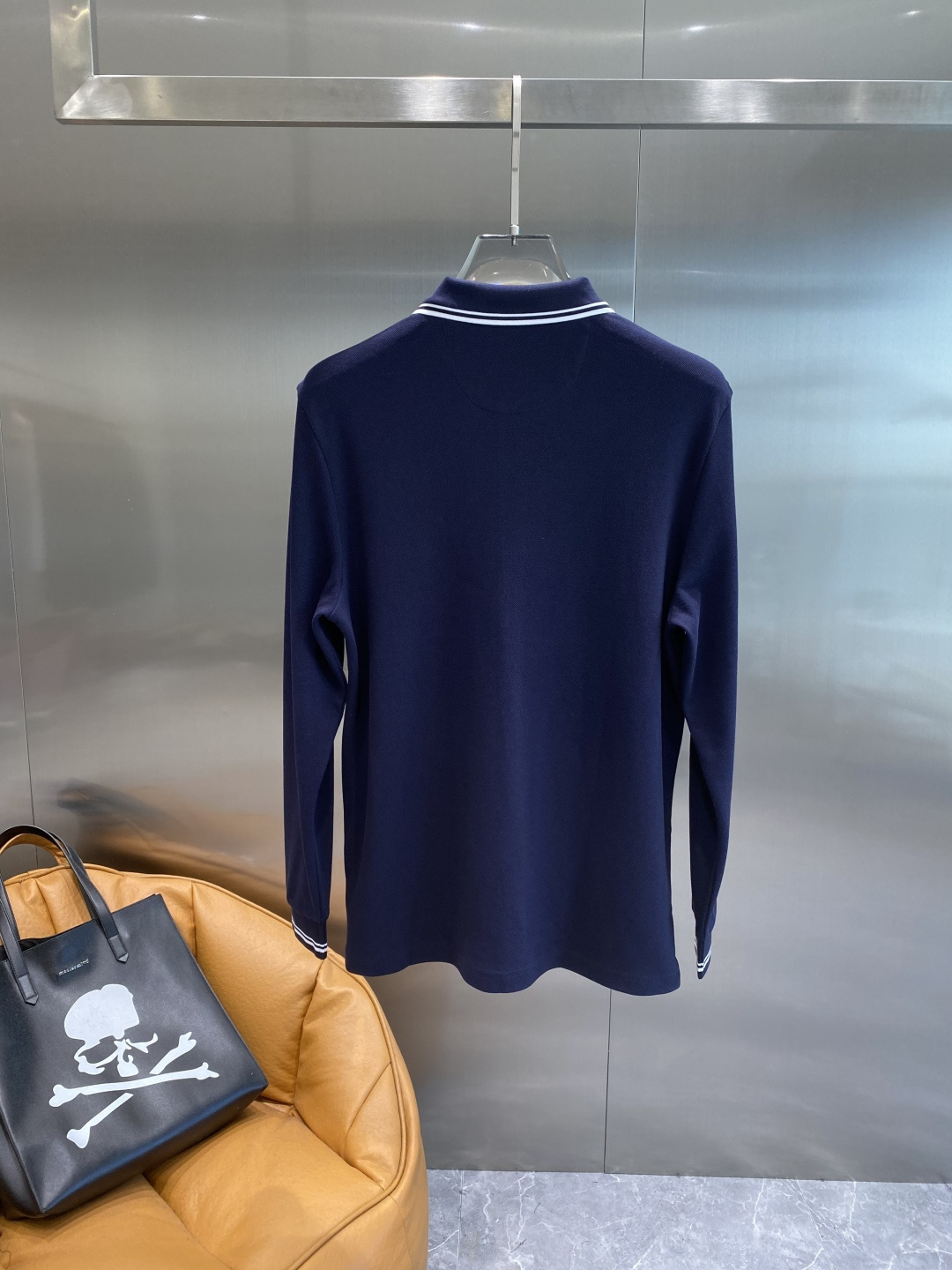 《𝙉𝙚𝙬🖤🤍迪家》2025男士商务休闲纯色翻领长袖POLO衫#客供进口100%珠地棉面料，甄选上等长绒棉