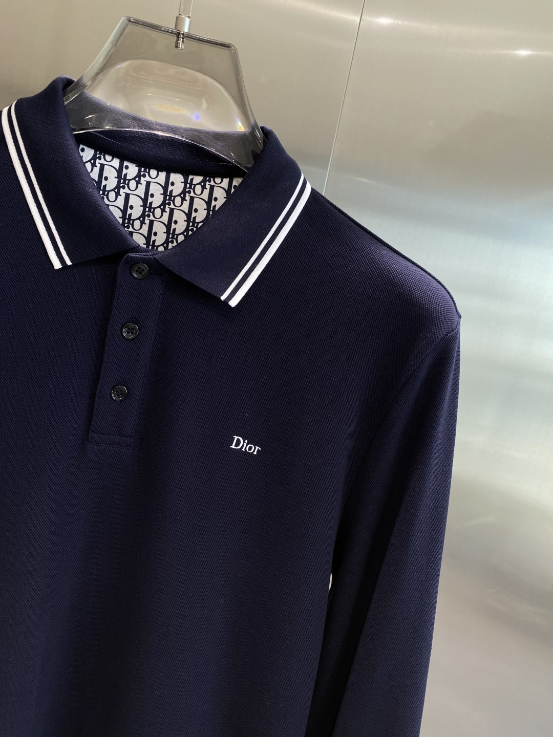 《𝙉𝙚𝙬🖤🤍迪家》2025男士商务休闲纯色翻领长袖POLO衫#客供进口100%珠地棉面料，甄选上等长绒棉