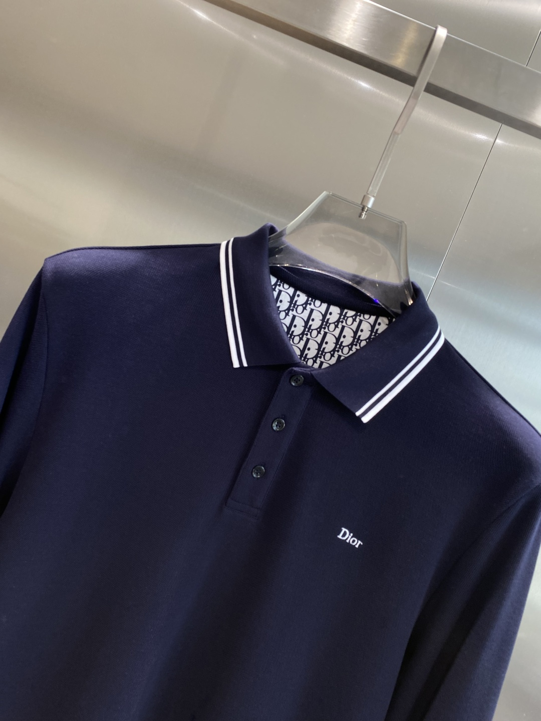 《𝙉𝙚𝙬🖤🤍迪家》2025男士商务休闲纯色翻领长袖POLO衫#客供进口100%珠地棉面料，甄选上等长绒棉