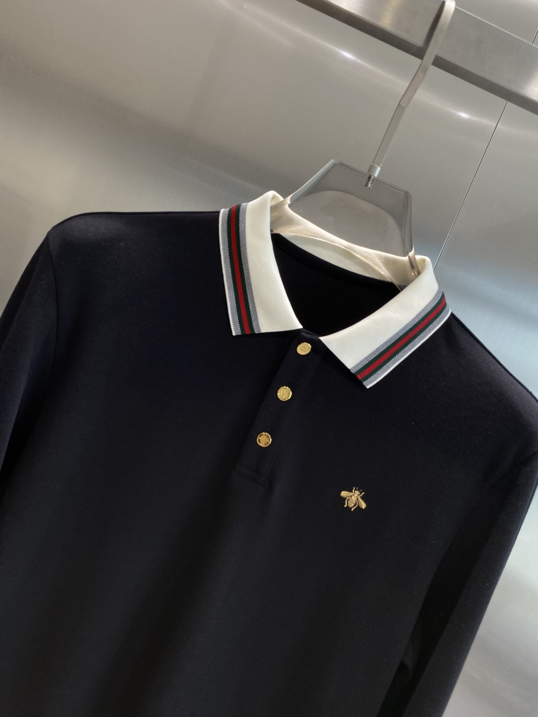 《𝙉𝙚𝙬🖤🤍古家》2025男士商务休闲纯色翻领长袖POLO衫#客供进口100%珠地棉面料，甄选上等长绒棉