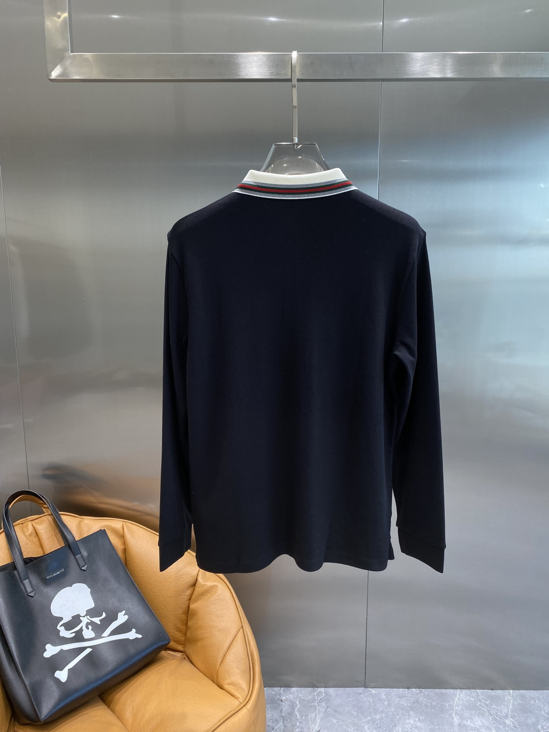 《𝙉𝙚𝙬🖤🤍古家》2025男士商务休闲纯色翻领长袖POLO衫#客供进口100%珠地棉面料，甄选上等长绒棉