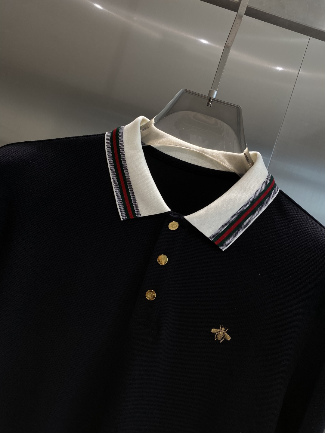 《𝙉𝙚𝙬🖤🤍古家》2025男士商务休闲纯色翻领长袖POLO衫#客供进口100%珠地棉面料，甄选上等长绒棉