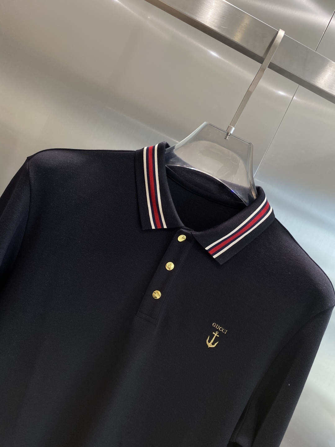 《𝙉𝙚𝙬🖤🤍古家》2025男士商务休闲纯色翻领长袖POLO衫#客供进口100%珠地棉面料，甄选上等长绒棉