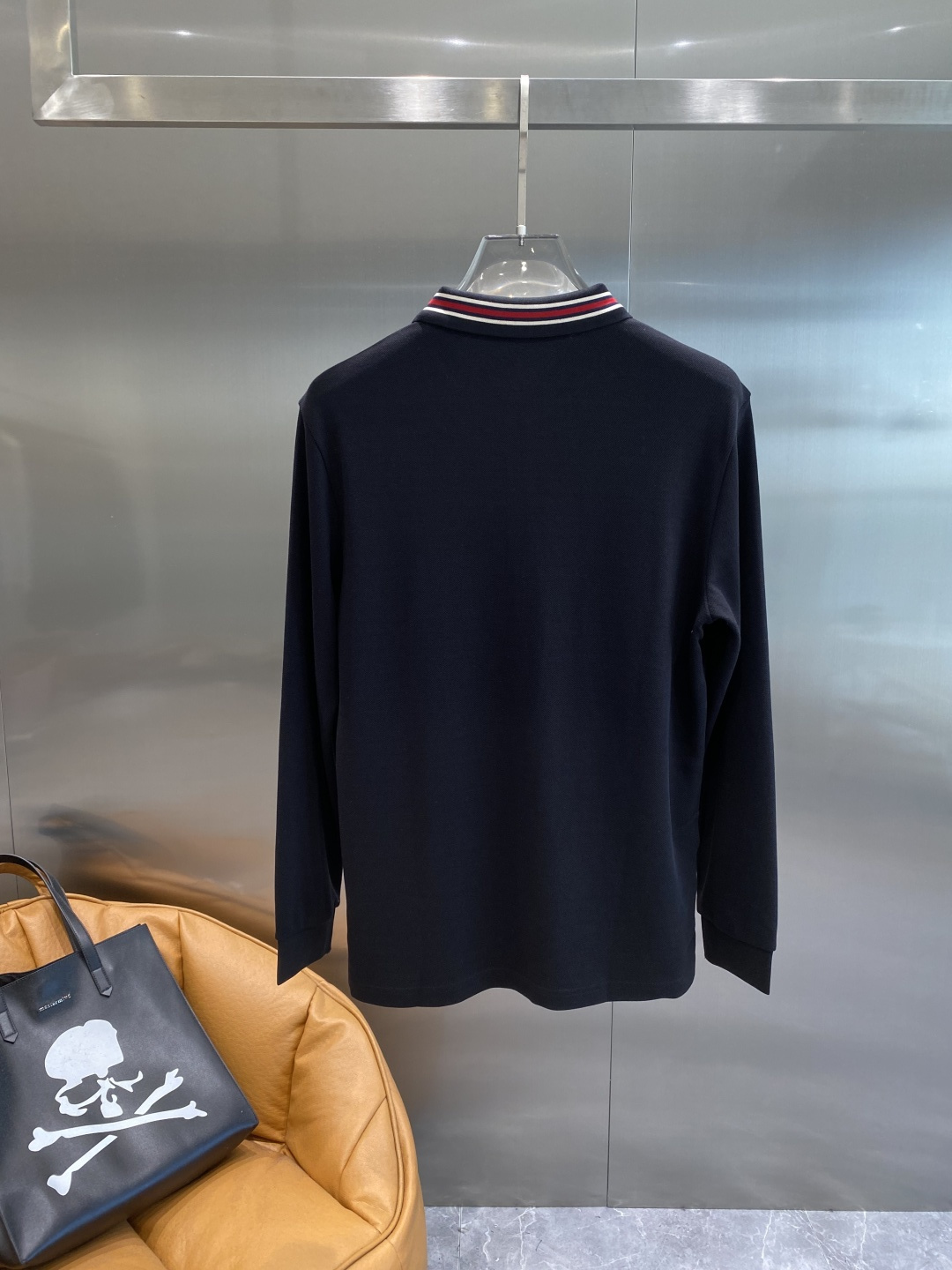 《𝙉𝙚𝙬🖤🤍古家》2025男士商务休闲纯色翻领长袖POLO衫#客供进口100%珠地棉面料，甄选上等长绒棉