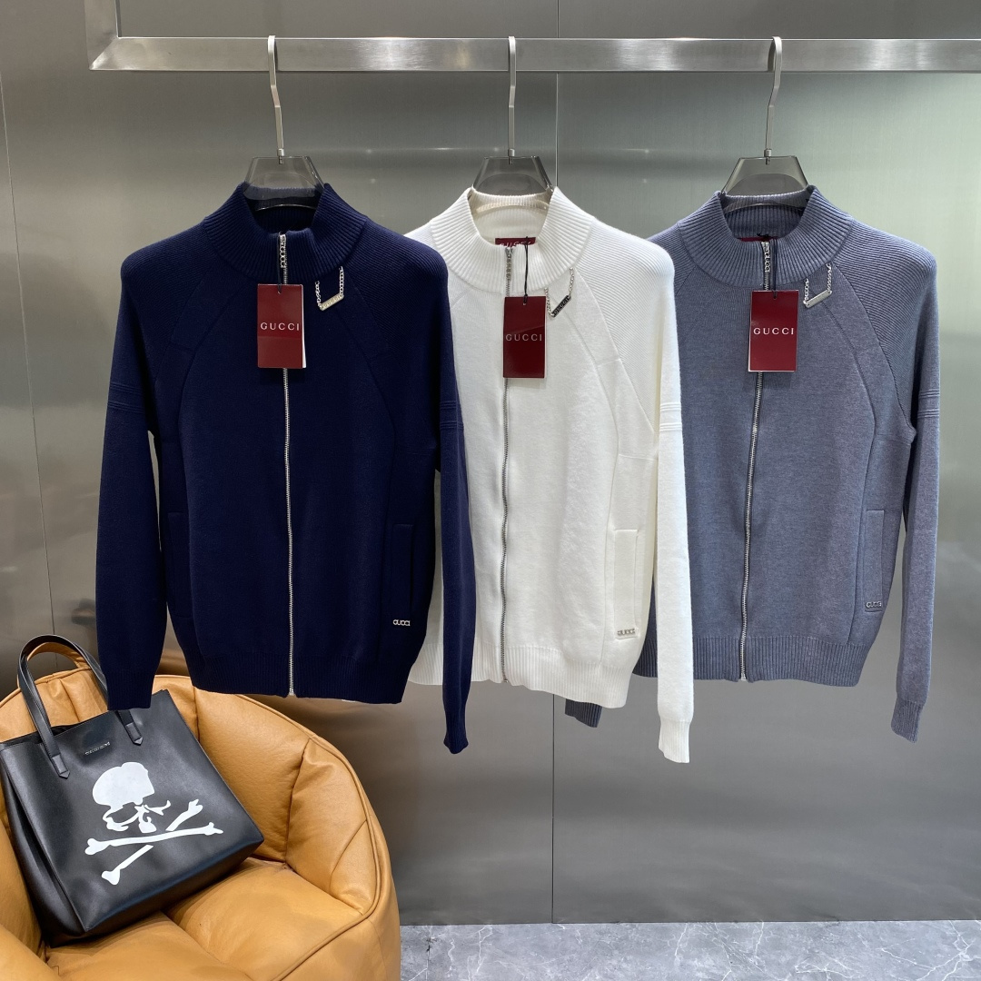 🌾 《𝙉𝙚𝙬🤍🖤古家》25ss秋冬 最新最顶级开衫羊毛针织衫开衫毛衣，精致配色融合新款潮开衫，最顶级的品