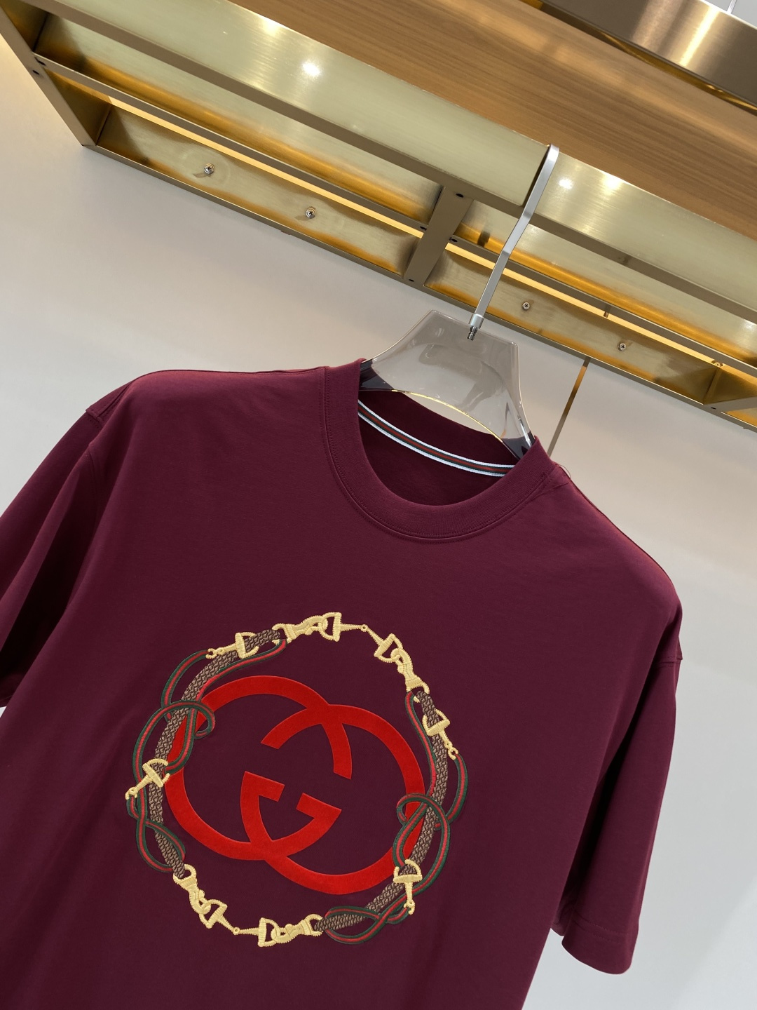 《𝙉𝙚𝙬🖤❤️古家》2026ss新工艺logo高品质纯棉质阔版圆领男士短袖T恤，新季新推系列将标识巧妙融