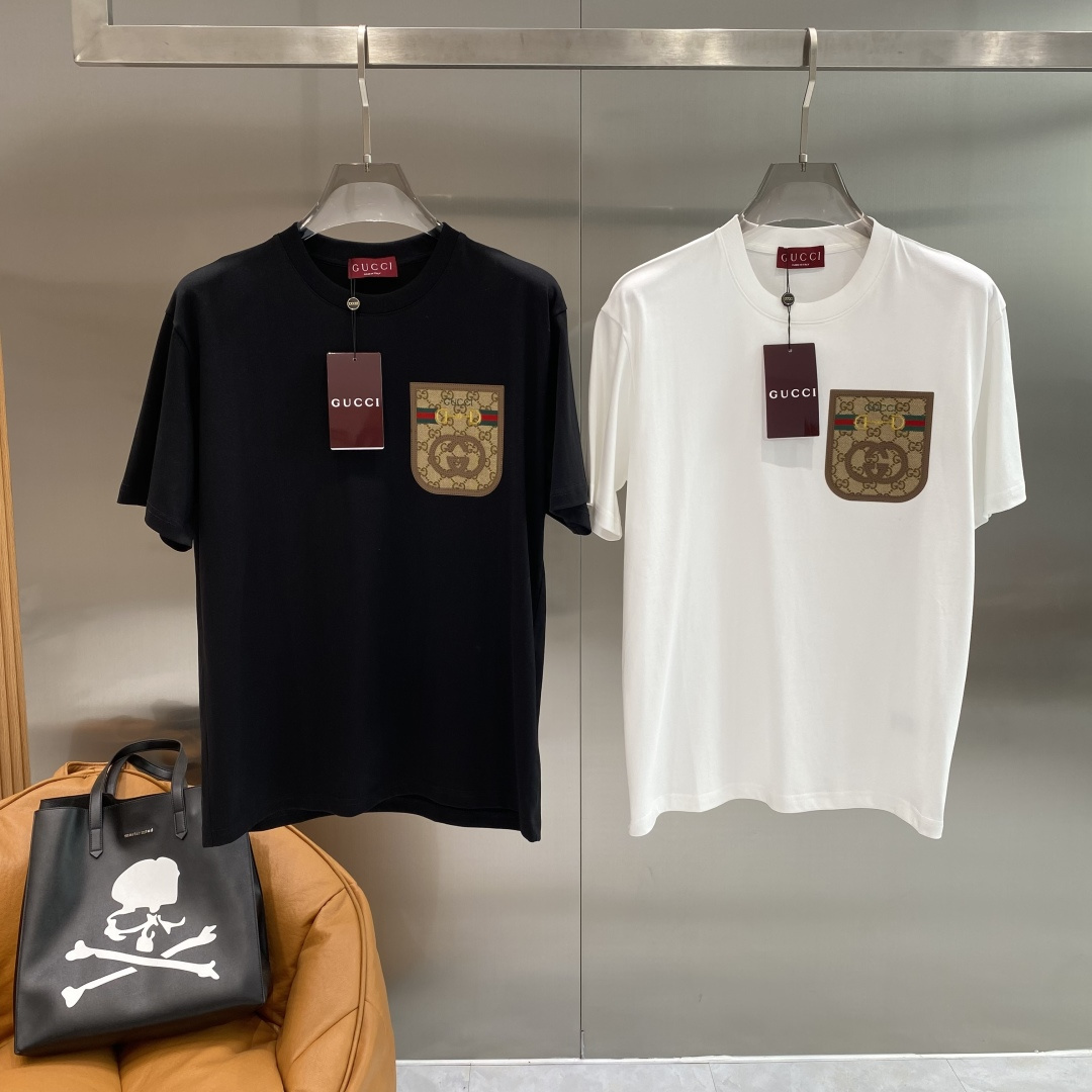 《𝙉𝙚𝙬🖤❤️古家》26SS新款春夏短袖 最高版本客供定制高端面料 简单时尚款，配色超级好看！经典log