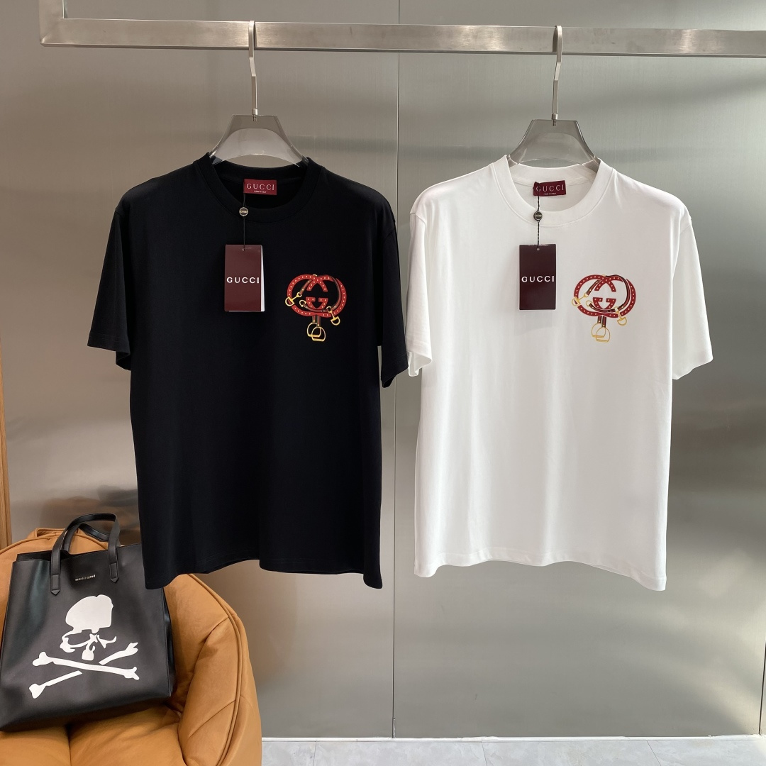 《𝙉𝙚𝙬🖤❤️古家》2026新款首发专柜最新款短袖圆领T恤 高端订制 设计前卫时尚！品牌logo工艺设计