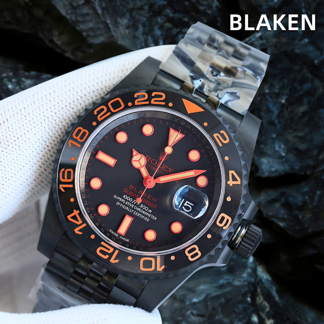 NO:764195,Unified The latest upgraded third generation BLAKEN water ghost series!  Night black Rolex/five sets of strap series. Rolex carbon black steel king!  Modified Rolex Submariner series!  The pinnacle artifact!  1BLAKEN advanced modified water ghost series!  Make you beautiful and cool!  2. The watch body is blackened by DLC, and the dark night black dial grit effect unique to the Blacken modification team is restored!  3 Equipped with integrated movement machinery!  Strong stability!  4Diameter 40mm, thickness 11mm!  - Sincere work, watch friends from all walks of life are welcome to appreciate it, rolex19860909统一 第三代最新升级BLAKEN款水鬼系列！夜黑劳力士/五组表带系列. 劳.力士Rolex碳黑钢皇！改装劳.力士水鬼系列！巅峰神器！ 1BLAKEN高级改装水鬼系列！让您美美的,酷酷的！ 2表身DLC黑化处理,Blacken改装团队特有的暗夜黑表盘砂砾效果还原！ 3搭载一体机芯机械！稳定性强！ 4直径40毫米,厚度11毫米！ - 诚意之作 欢迎各路表友品鉴,,rolex,Watch