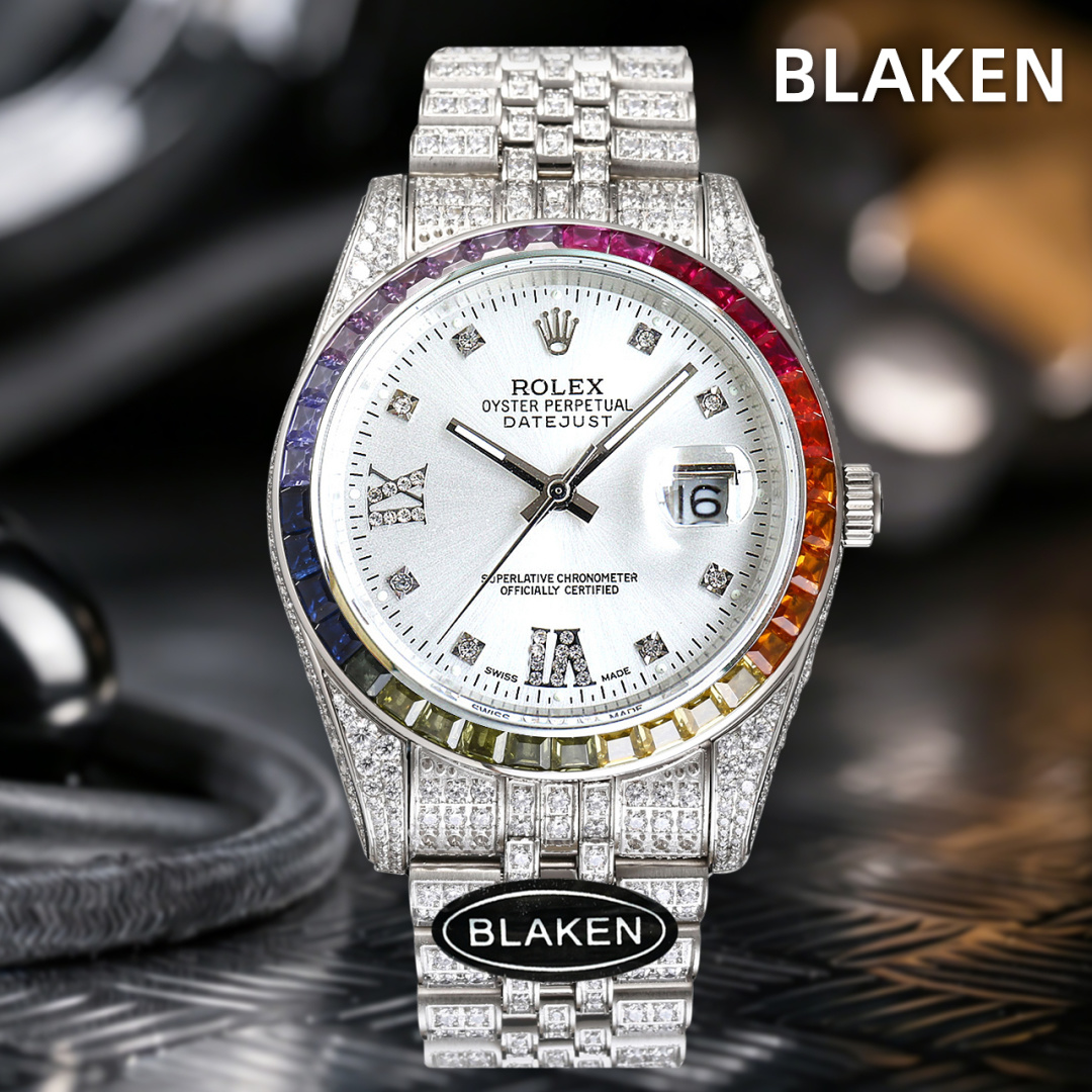 NO:850243,Colored diamonds, white diamonds, high-definition real shots, replica logbook full of diamonds, luxury version of Rolex with 18k nanotechnology!  5 sets of original diamond straps!  Carefully crafted with + AAA zircons!  Be sure that the inlaying process is not the ordinary diamond setting process on the market!  !  (If diamonds fall out due to non-human factors within 5 years, they will be replenished free of charge), which makes the sparkling effect under the light even better!  Best for gift giving!  Brand new with 5 sets of full diamond steel belts!  41mm original size, using fully automatic imported mechanical Japanese original movement (purely imported movement! Non-artificial 5-year warranty), sapphire scratch-resistant glass mirror, 18k vacuum plating that will never fade, the best luxury recommendation for gifts!  ,,rolex19860909彩钻 白钻 高清实拍 复刻版日志满钻土豪版劳力士奢华18k纳米技术！5组满钻原装表带！+颗AAA锆石精心打造！认准镶嵌工艺非市面上贴钻普通工艺！！（非人为因素5年内掉钻免费补钻）使的灯光下闪耀效果更佳！送礼最佳！全新搭配5组满钻钢带！41mm原装尺寸,采用全自动进口机械日本原装机芯（纯进口机芯！非人为质保5年）,蓝宝石防刮花玻璃镜面,18k真空电镀永不掉色,送礼最佳奢华推荐！,,rolex,Watch