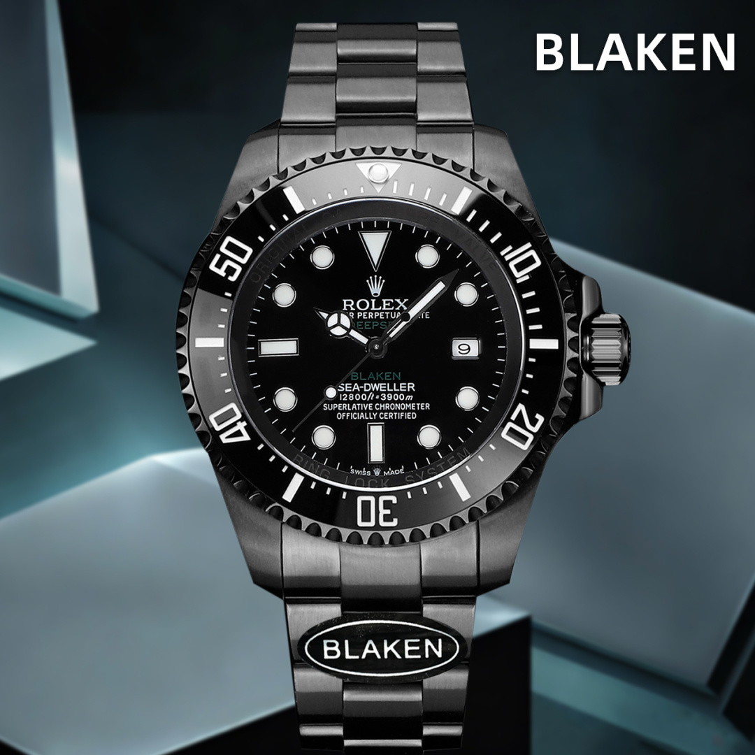 NO:860370,Unified [44mm Deep Submersible Big Ghost King] Dare to try and innovate again - BLAKEN Rolex SEA Deep Submersible series overseas customized version - deeply modified according to the strong request of the majority of watch friends. BLAKEN boldly launches - all black treatment, a Rolex with special significance - 'Red Green/Blue Devil' adhering to the solid Ghost King, upgraded with fine-tuned integrated teeth buckle!  Stable and durable foundation, using PVD vacuum negative ion frosted electroplating technology, plus a hard black coat, which is not only more wear-resistant, but also uses Dandong integrated movement!  Durable and stable, the black inner shadow and second hand are the finishing touches, giving it a conspicuous and unique look. Inspired by the famous overseas modification institution - BLAKEN is committed to continuing Rolex's eternal classics and turning 'good' into 'classic'!  ,,rolex19860909统一【44mm深潜型大鬼王】敢于尝试 再创新潮——BLAKEN劳力士SEA深潜系列海外定制版——据广大表友强烈要求深度改装.BLAKEN大胆推出——全黑化处理,具有特殊意义的劳力士——“红绿/蓝魔”秉承鬼王坚实,升级可微调一体化拉牙扣子！稳定,耐用的基础,采用PVD真空负离子磨砂电镀技术,外加一层坚硬的黑色外衣,不仅更加抗磨,而且采用丹东一体机芯！经久稳定,黑色内影和秒针有画龙点睛之意,赋予其显眼,独特的一面.灵感来自海外著名改装机构——BLAKEN致力延续劳力士永恒的经典,让“好”变成“经典”！,,rolex,Watch