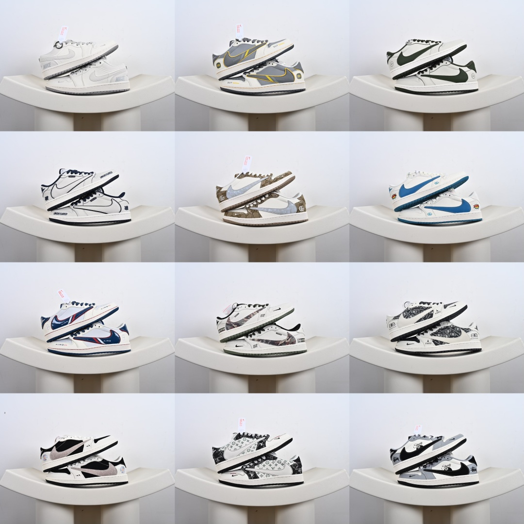 Travis Scott x Fragment Design x Air Jordan 1 Low SP AJ1 乔1 低帮文化休闲板鞋 XX3168-167