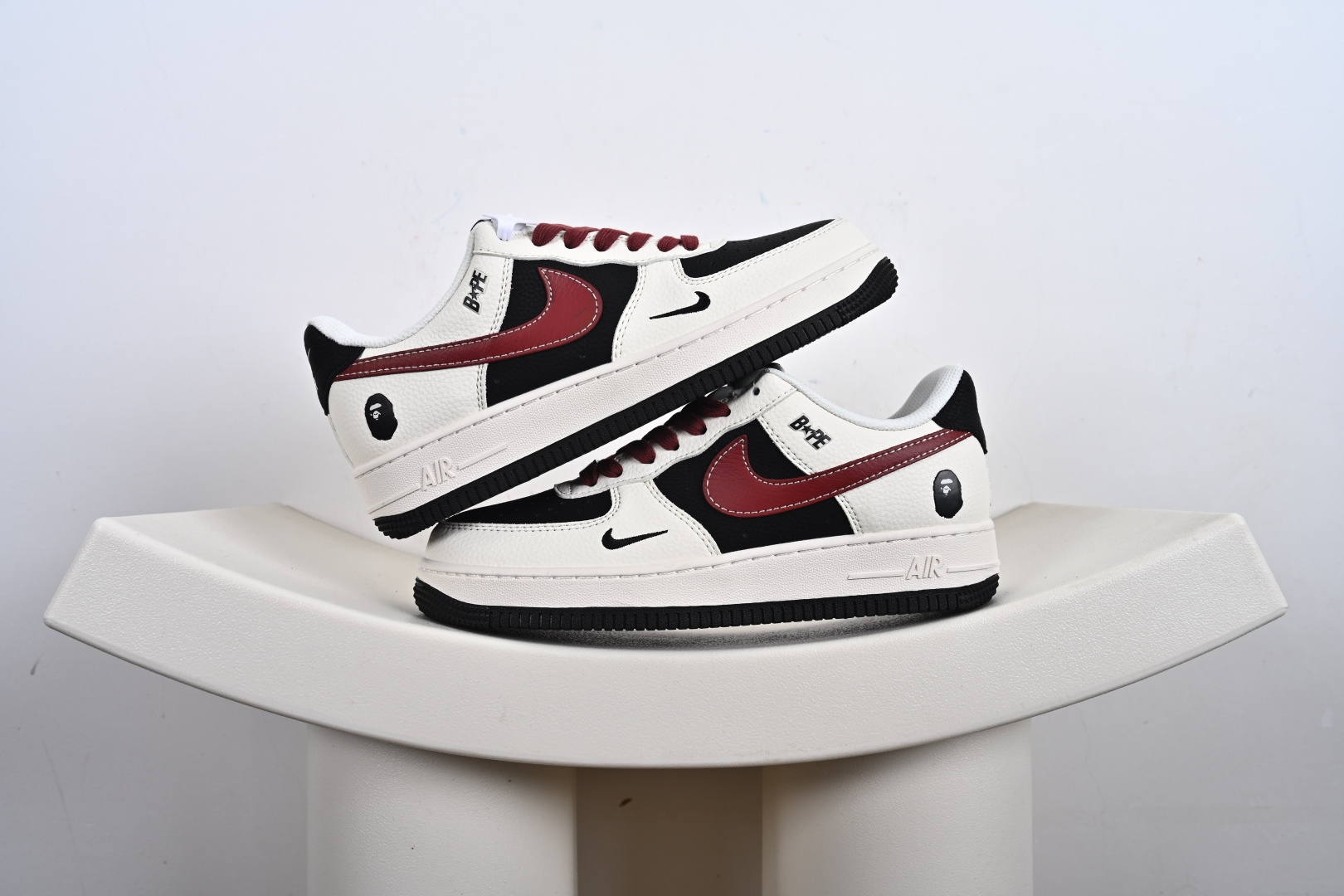 240 Bape x Nike Air Force 1 米黑拼接酒红 QW5836-007-Chinese UA Cheap High Quatity Brand Clothes Bags handbags Sneakers wholesale wholesaler seller from China Factory suppliers Fashion Clothing Shoes best Quality Beautiful Price 240 Bape x Nike Air Force 1 米黑拼接酒红 QW5836-007