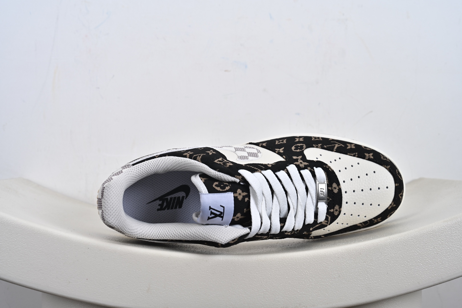 定制版 Nike Air Force 1'07 Low LV联名 黑金织布 空军一号低帮休闲板鞋 BZ6880-104