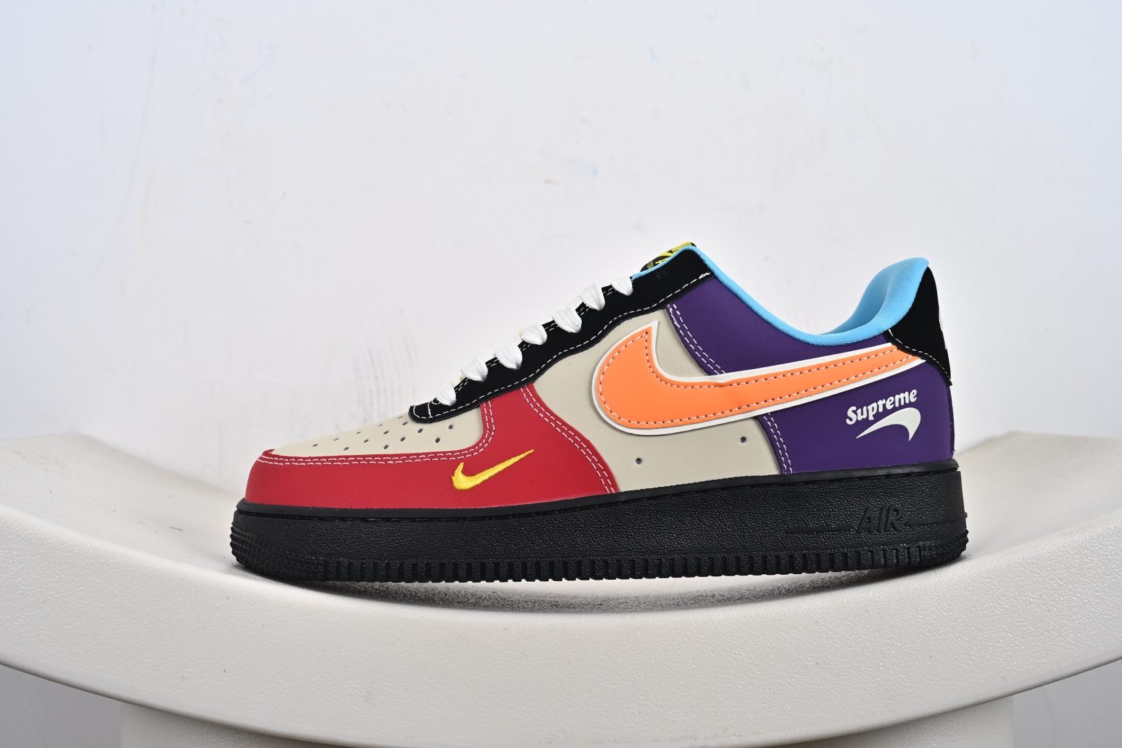 NIke Air Force 1 '07 Low “Supreme联名——红黄紫”空军一号 低帮 运动鞋 休闲鞋 KB1688-004