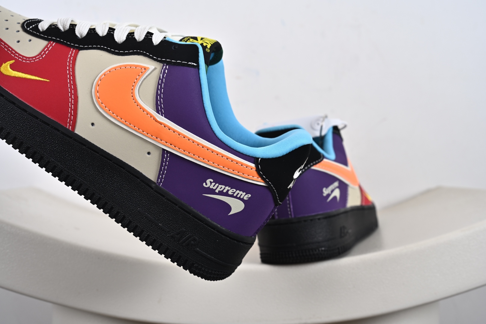 NIke Air Force 1 '07 Low “Supreme联名——红黄紫”空军一号 低帮 运动鞋 休闲鞋 KB1688-004