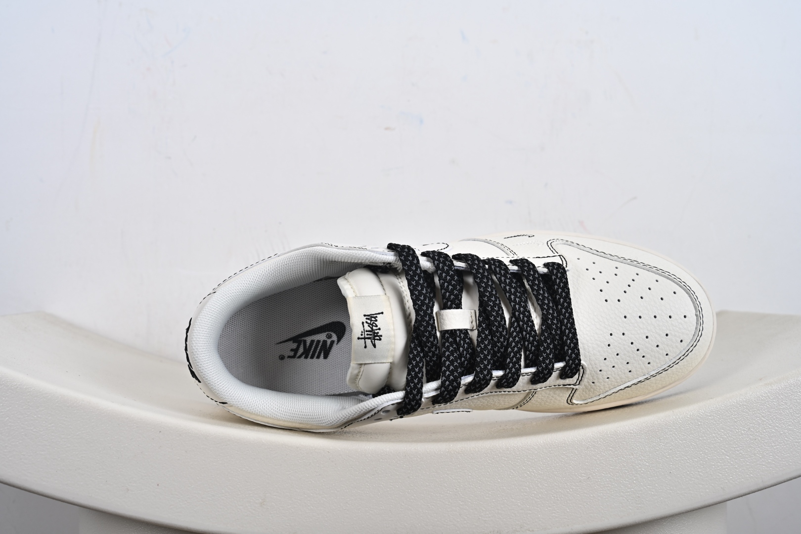定制版 Dunk Low 斯图西联名 米黑小双勾 高端定制 低帮休闲板鞋 HH7518-096