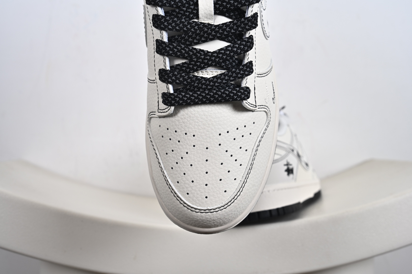 定制版 Dunk Low 斯图西联名 米黑小双勾 高端定制 低帮休闲板鞋 HH7518-096