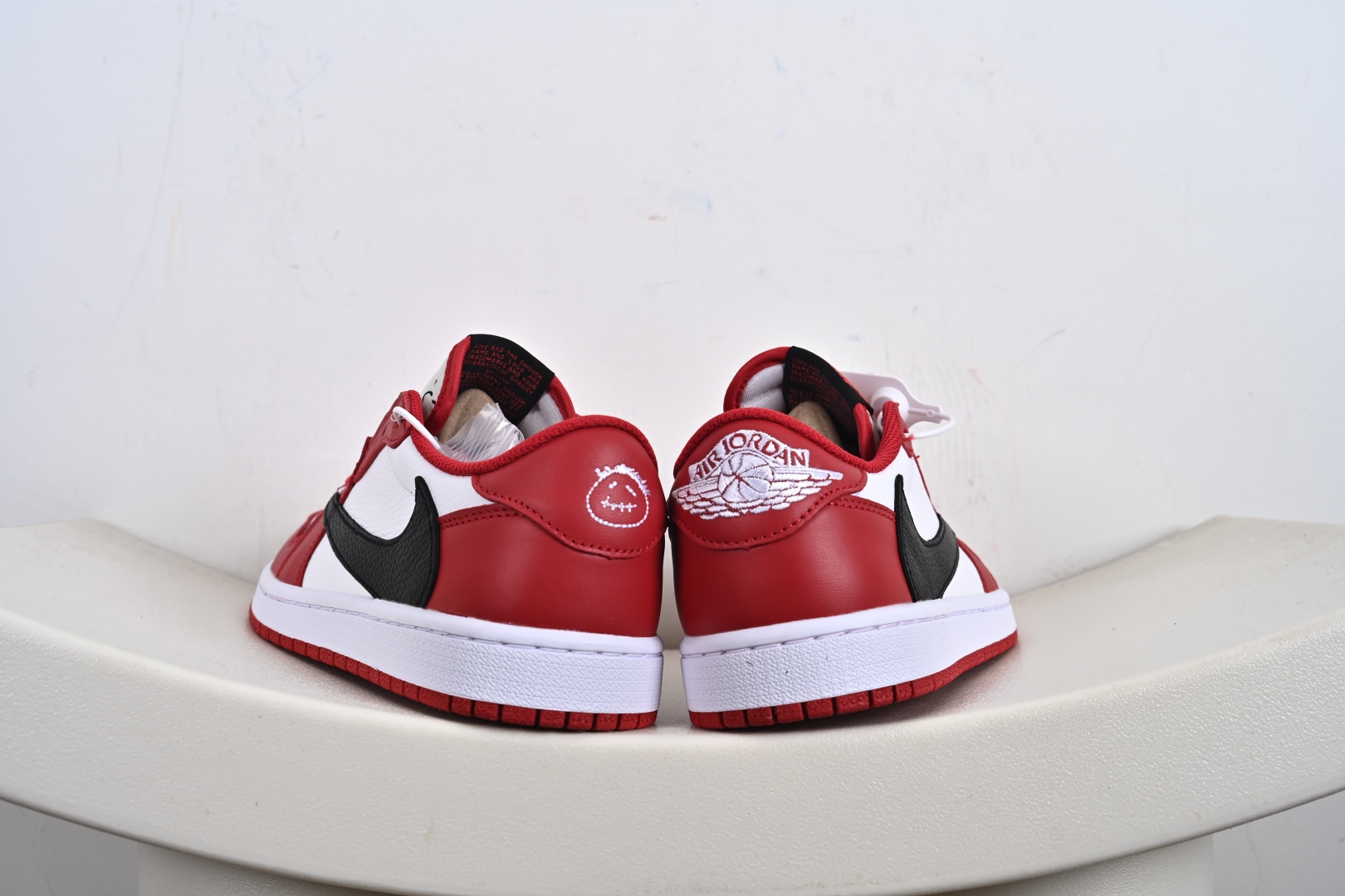 纯原F版 Travis Scott x Air Jordan AJ1 Low OG SP TS联名倒钩低帮 白红倒钩定制款 DM7866-101