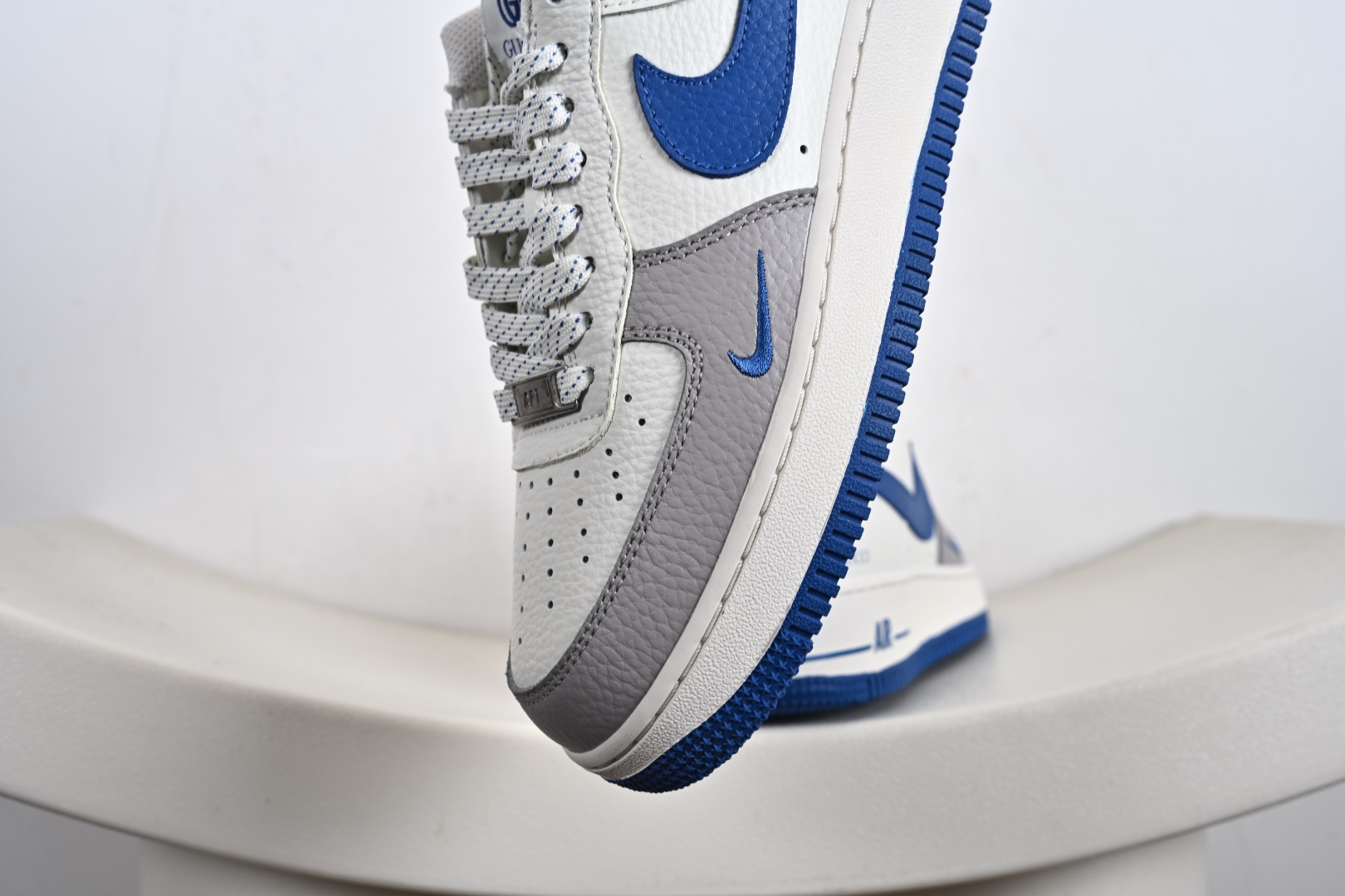 定制版 Gucci x Nike Air Force 1 Low 古驰古奇 x 耐克 空军一号 低帮 联名灰白蓝 休闲运动板鞋 KX2532-502