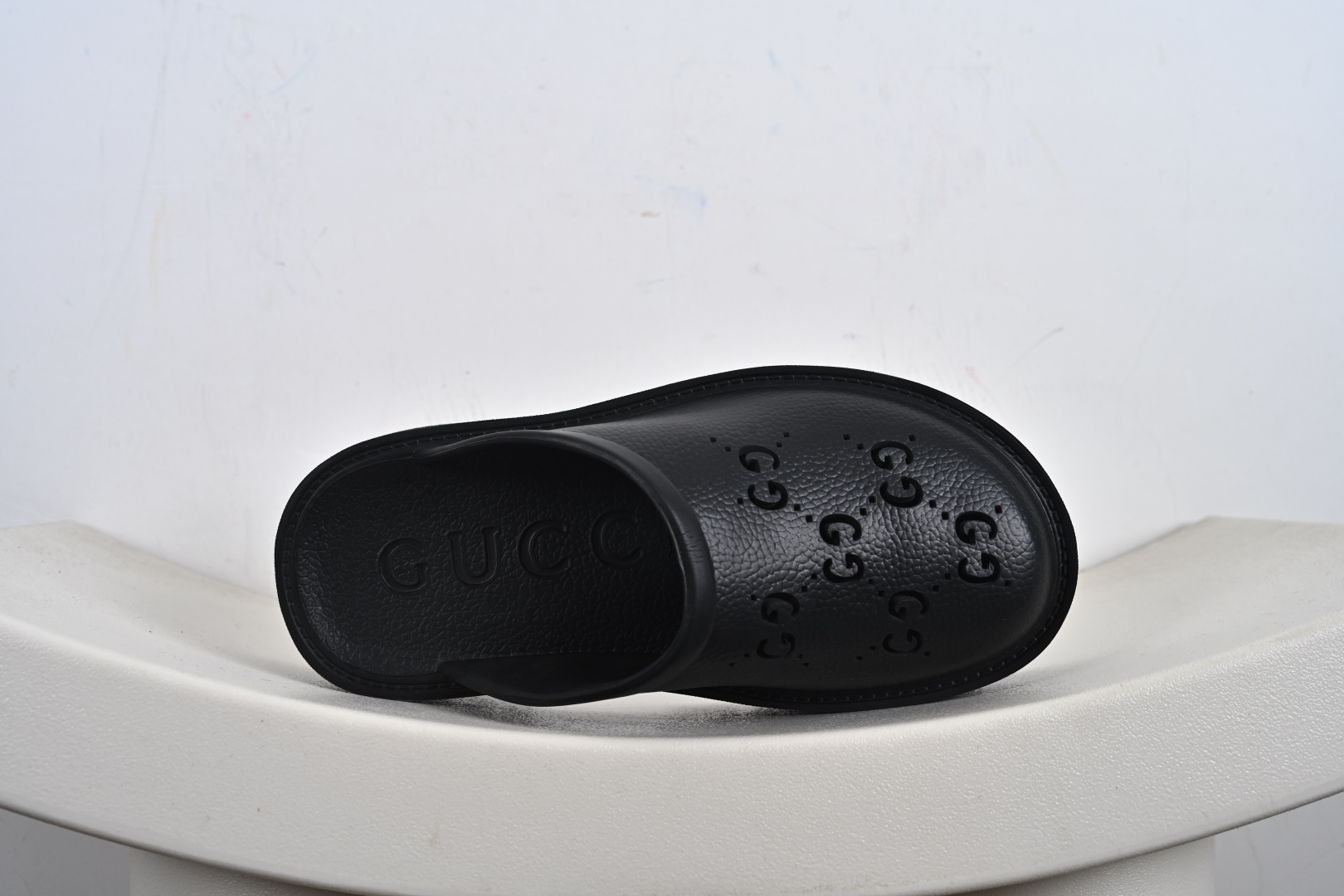 经典意大利时装奢饰品牌·古驰GUCCI Elea Logo Slip On Sandal 拖鞋式凉鞋“巧克力棕镂空GG互扣 663577 JFB00 9022