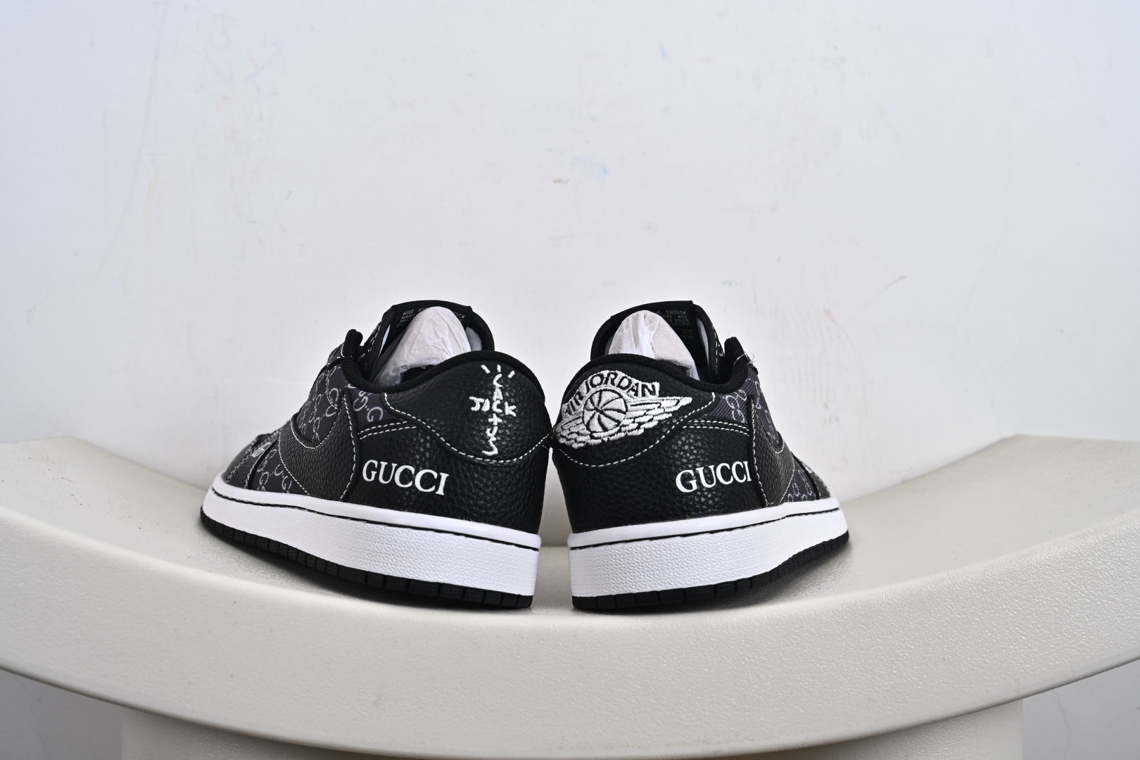 Travis Scott x Fragment Design x Air Jordan 1 Low OG SP AJ1 乔1 古驰联名 黑荔纹 低帮文化休闲板鞋 DZ5899-002