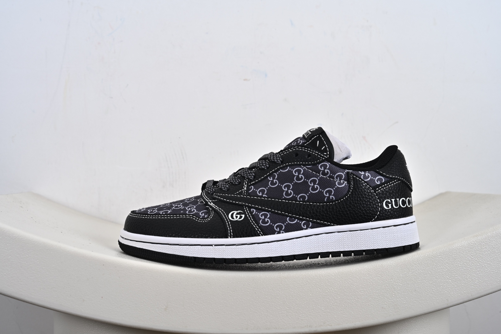Travis Scott x Fragment Design x Air Jordan 1 Low OG SP AJ1 乔1 古驰联名 黑荔纹 低帮文化休闲板鞋 DZ5899-002