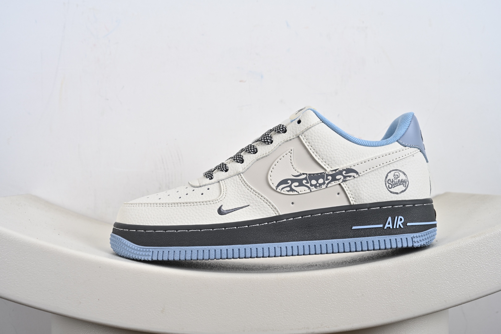 Stussy x Nike Air Force 1 Low 斯图西 x 耐克 空军一号 低帮 联名白灰蓝 QW5606-267