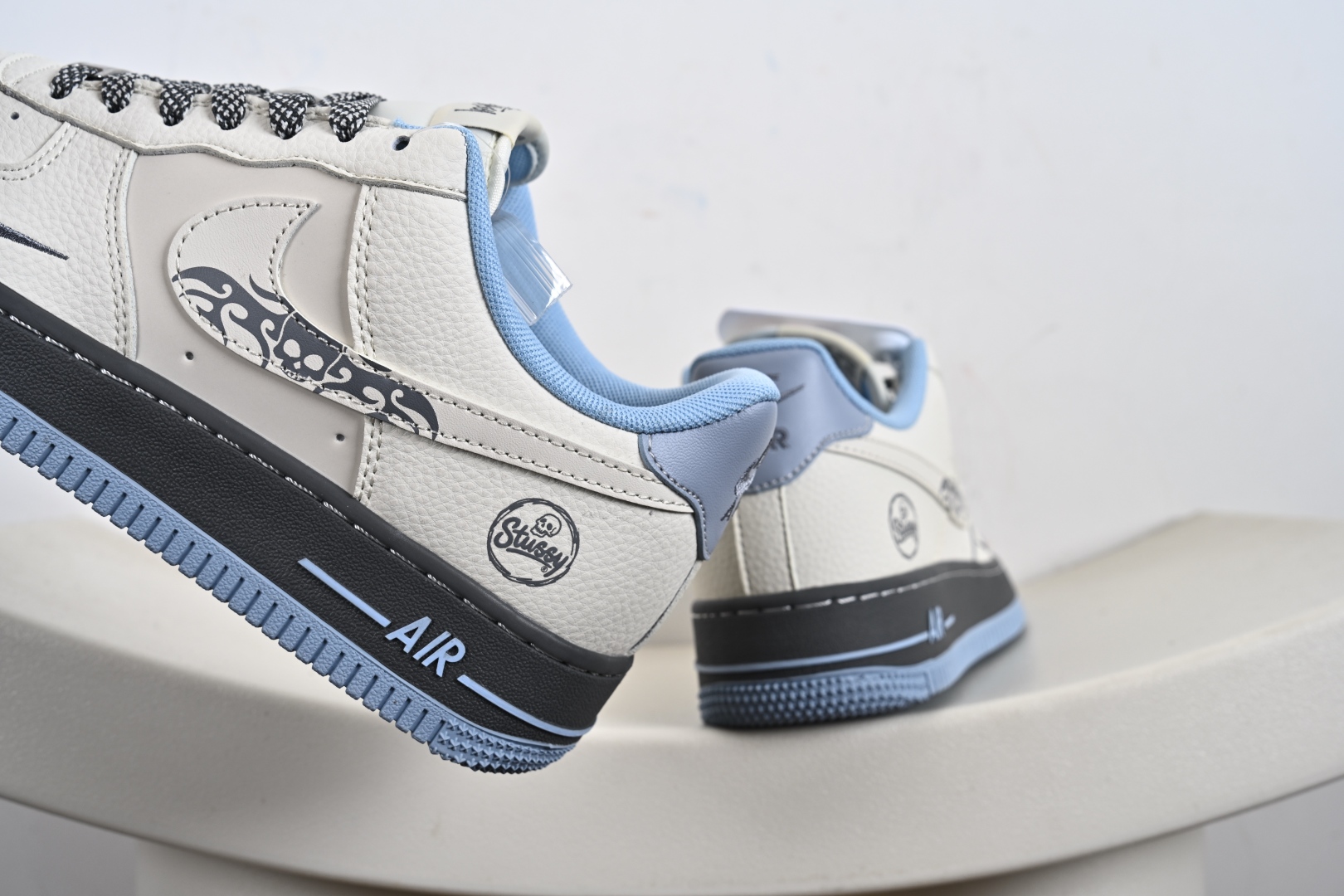 Stussy x Nike Air Force 1 Low 斯图西 x 耐克 空军一号 低帮 联名白灰蓝 QW5606-267