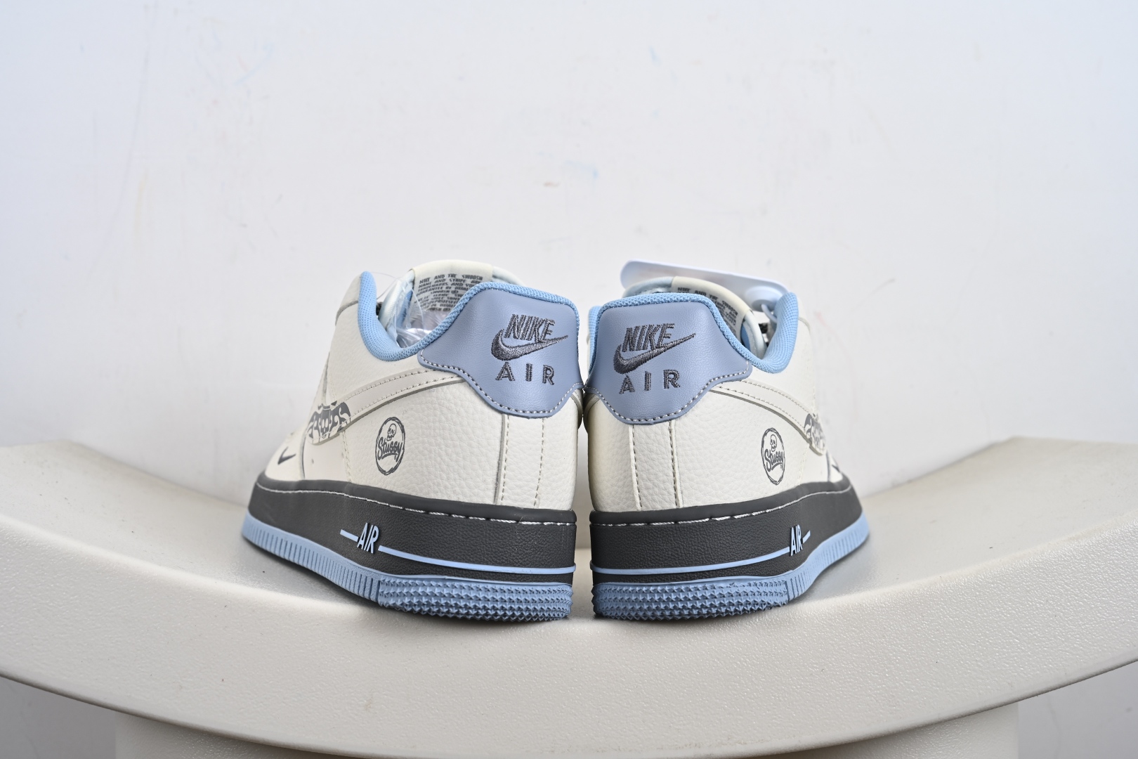 Stussy x Nike Air Force 1 Low 斯图西 x 耐克 空军一号 低帮 联名白灰蓝 QW5606-267