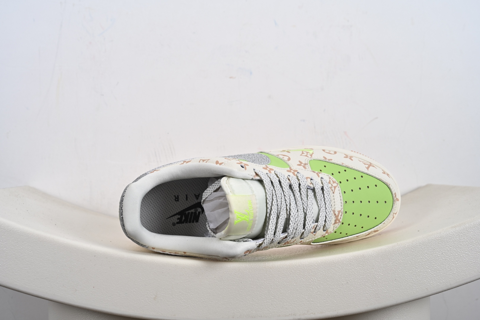 定制版 Nike Air Force 1'07 Low LV联名 苹果绿银勾 空军一号低帮休闲板鞋 DF0188-079