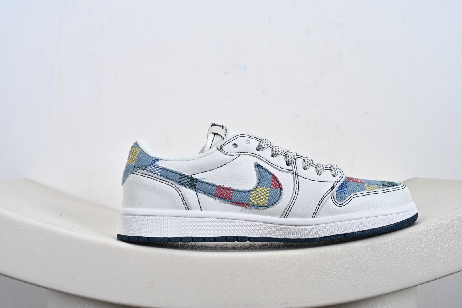 Travis Scott x Fragment Design x Air Jordan 1 Low OG SP AJ1 乔1 LV联名 黑线彩勾 低帮文化休闲板鞋 DZ5899-011