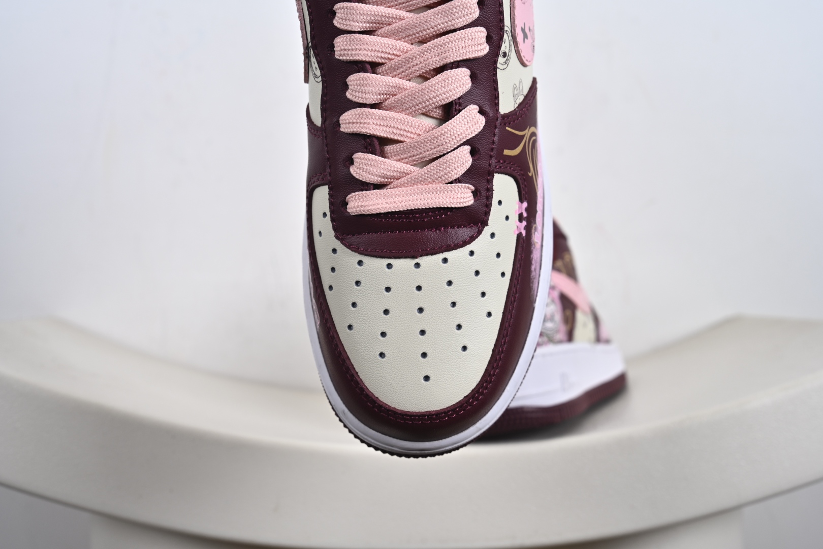 240 手绘涂鸦“莓红漫绘”Nike Air Force 1 “Berry Red ”空军一号定制板鞋 FD9925-611