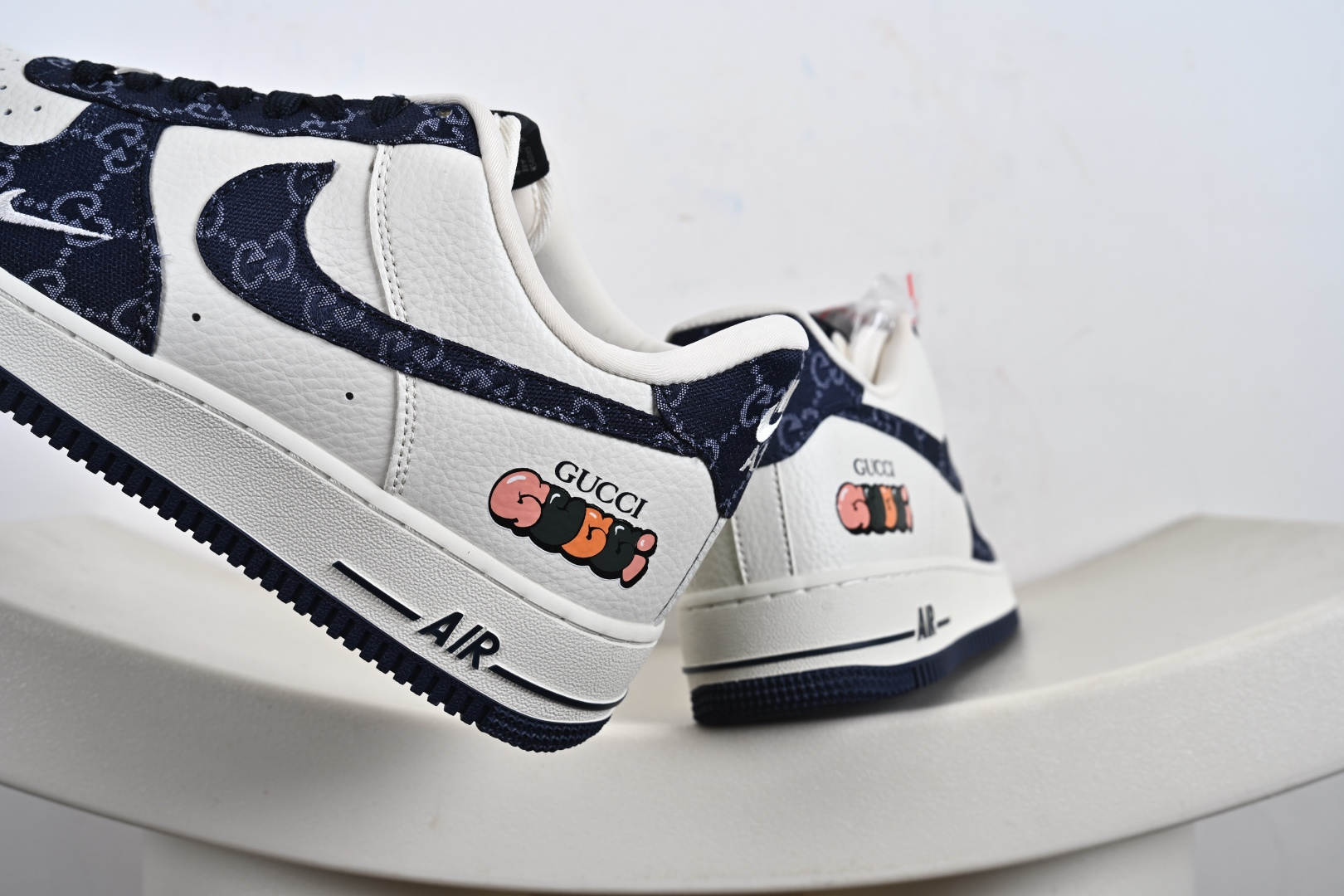 定制版NK Air Force 1'07 Low 古驰联名 藏蓝牛仔 空军一号低帮休闲板鞋 SC0601-569