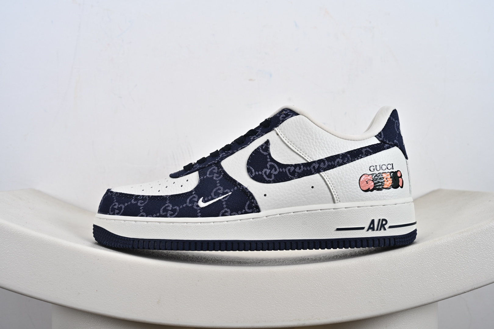 定制版NK Air Force 1'07 Low 古驰联名 藏蓝牛仔 空军一号低帮休闲板鞋 SC0601-569