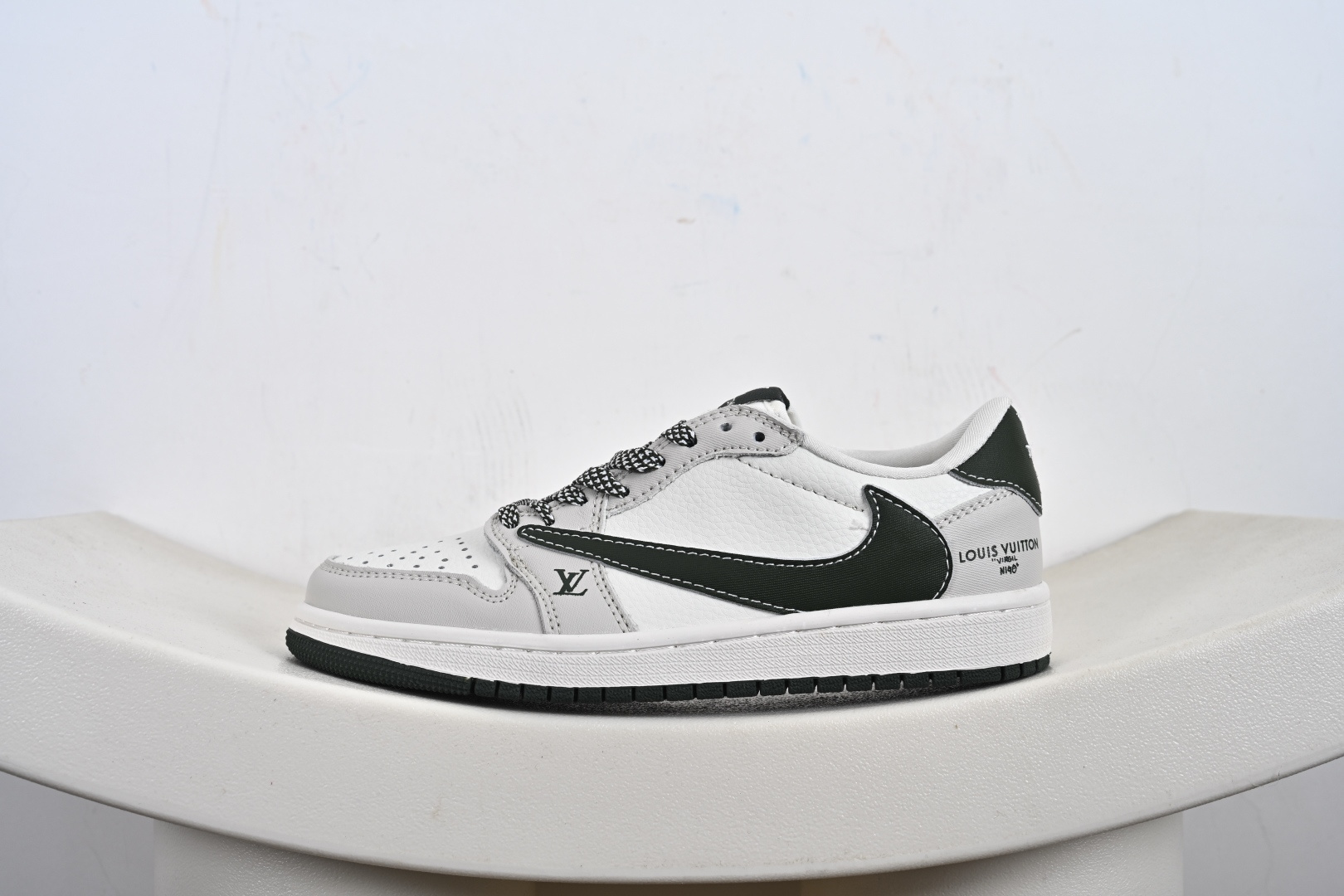 Travis Scott x Fragment Design x Jordan Air Jordan 1 Low OG SP LV联名-米白军绿树纹” JW1188-150