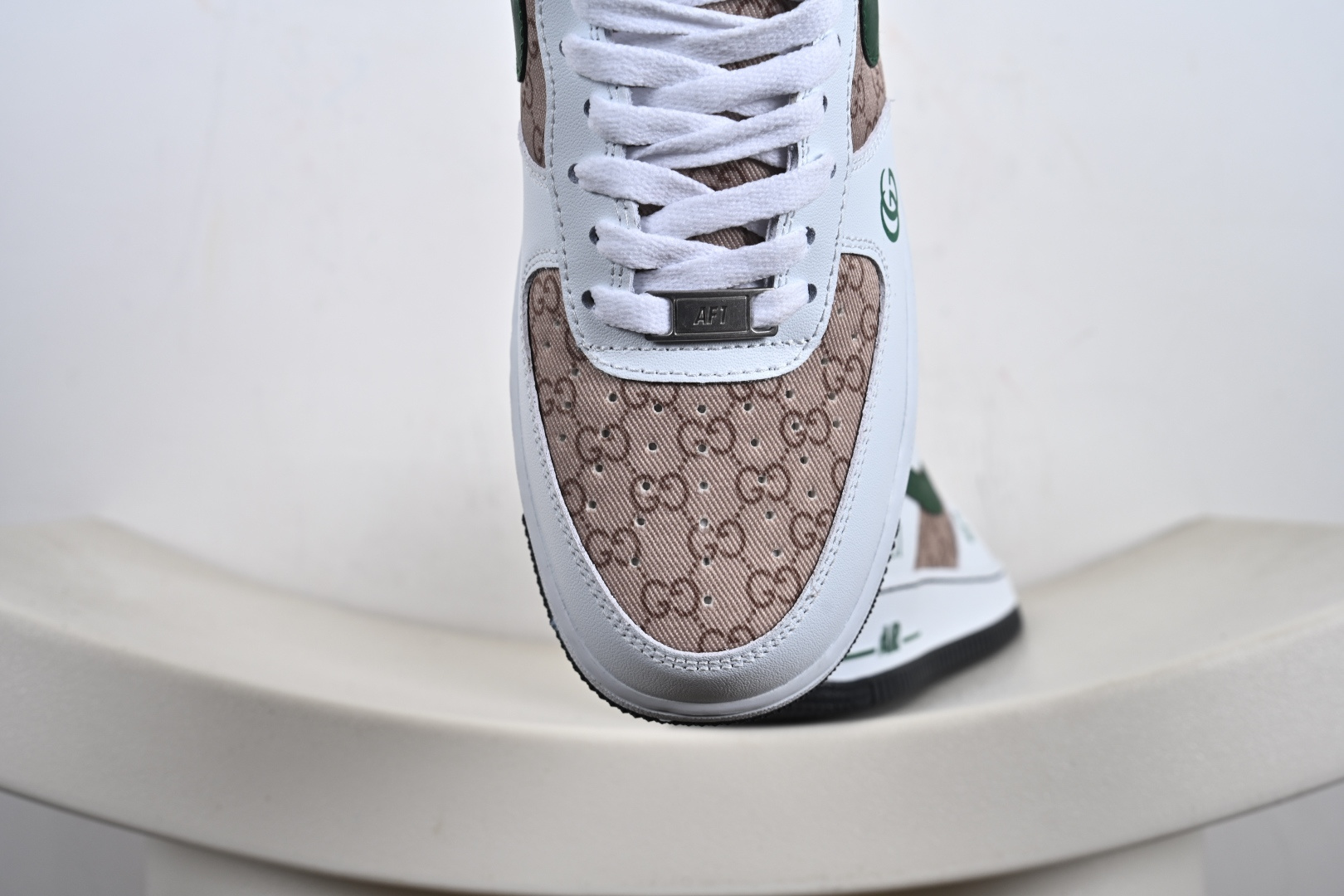 定制版Nike Air Force 1'07 Low 古驰联名 花纹草绿 空军一号低帮休闲板鞋 AH8462-004