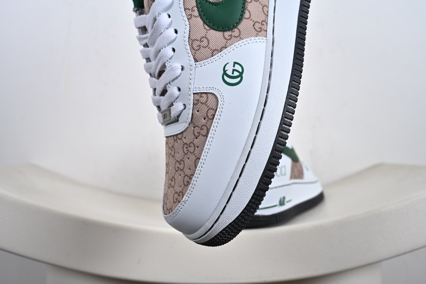 定制版Nike Air Force 1'07 Low 古驰联名 花纹草绿 空军一号低帮休闲板鞋 AH8462-004