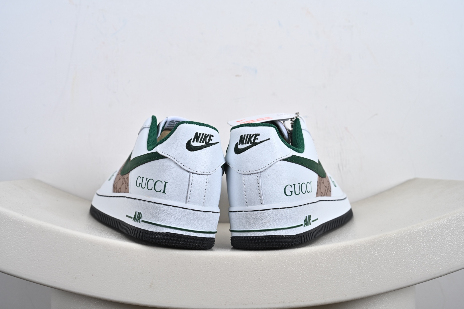 定制版Nike Air Force 1'07 Low 古驰联名 花纹草绿 空军一号低帮休闲板鞋 AH8462-004