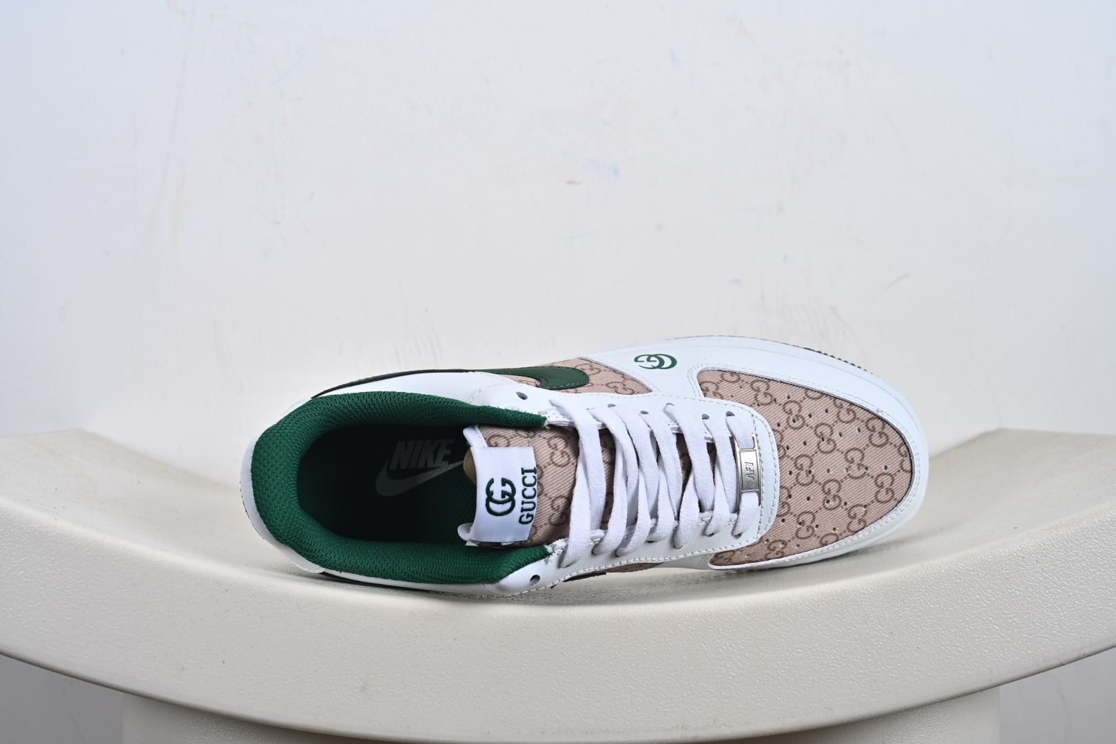 定制版Nike Air Force 1'07 Low 古驰联名 花纹草绿 空军一号低帮休闲板鞋 AH8462-004