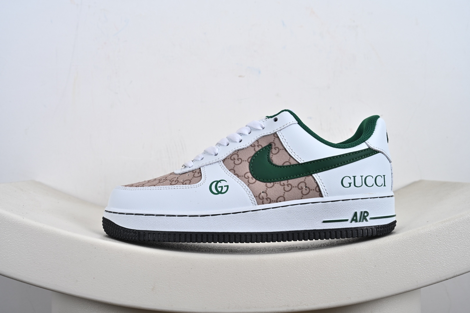 定制版Nike Air Force 1'07 Low 古驰联名 花纹草绿 空军一号低帮休闲板鞋 AH8462-004