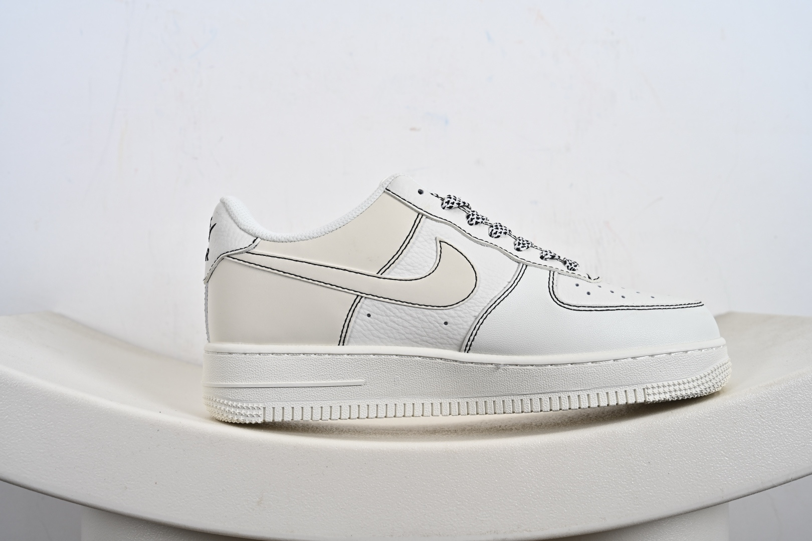 定制版Nike Air Force 1'07 Low 米黑线 空军一号低帮休闲板鞋 CS5288-032