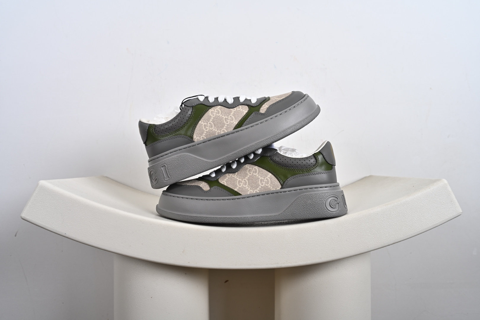 意大利时装奢饰品牌·古驰Gucci Screener GG Wayne Low 韦恩溶解系列经典原型复古百搭做旧老爹厚底板鞋 431942