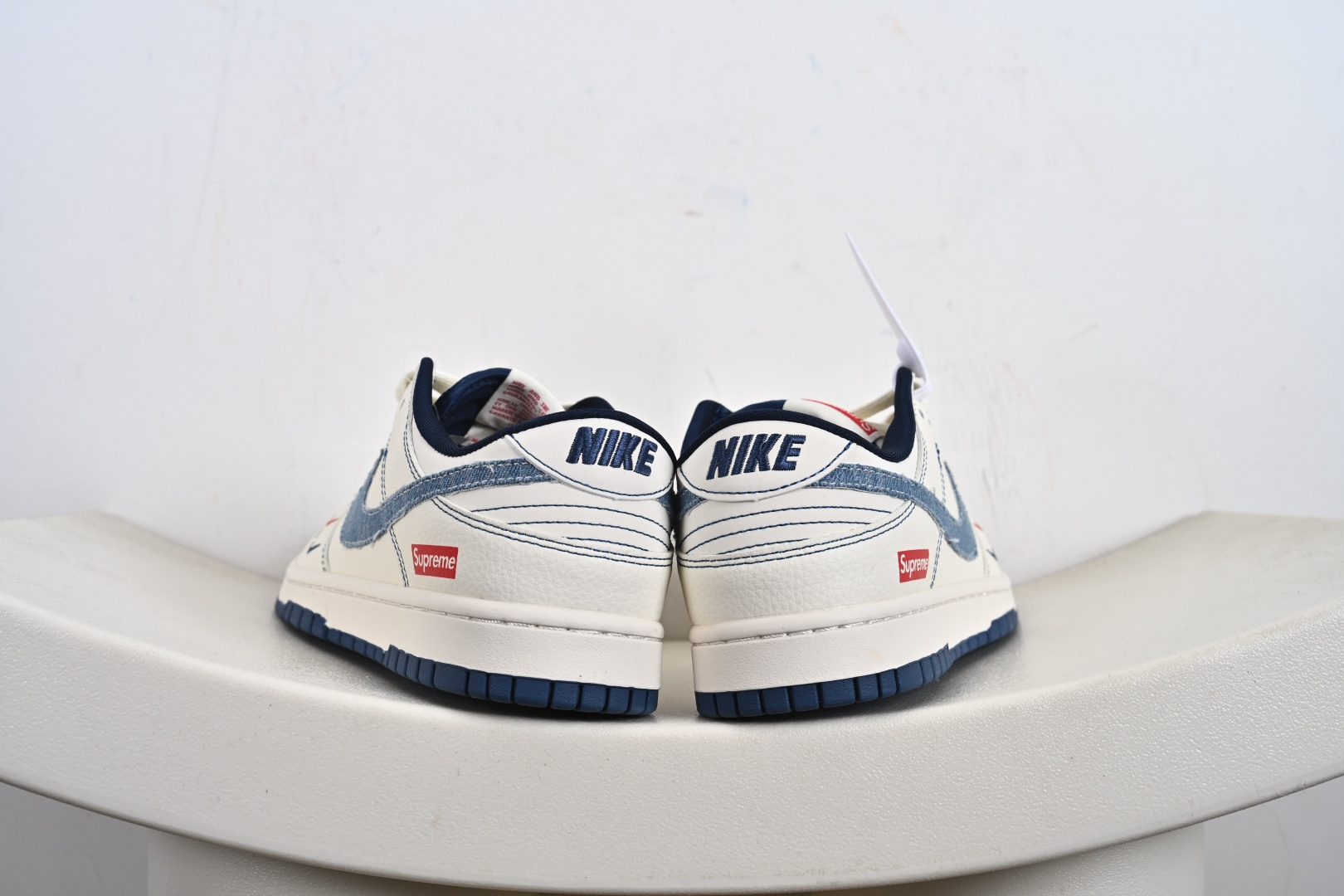 定制版Supreme x Nike Dunk SB Low Sup x 耐克 SB 低帮 白蓝牛仔勾 JP1628-016