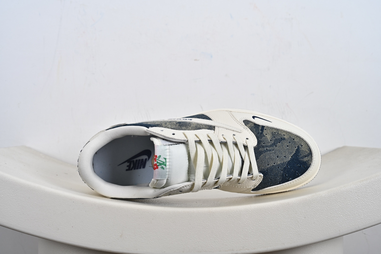 高端定制 Travis Scott x Jordan 1 Low LV联名-白青牛仔 LD2028-044